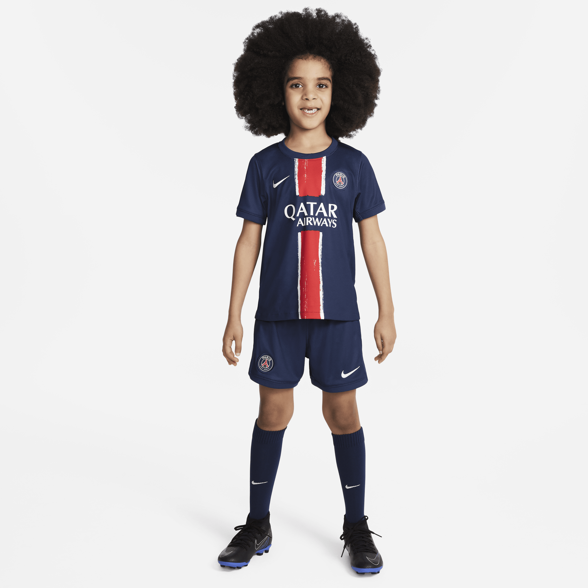 Ensemble 3 pièces replica Nike Football Paris Saint-Germain 2024/25 Stadium Domicile pour enfant - Bleu