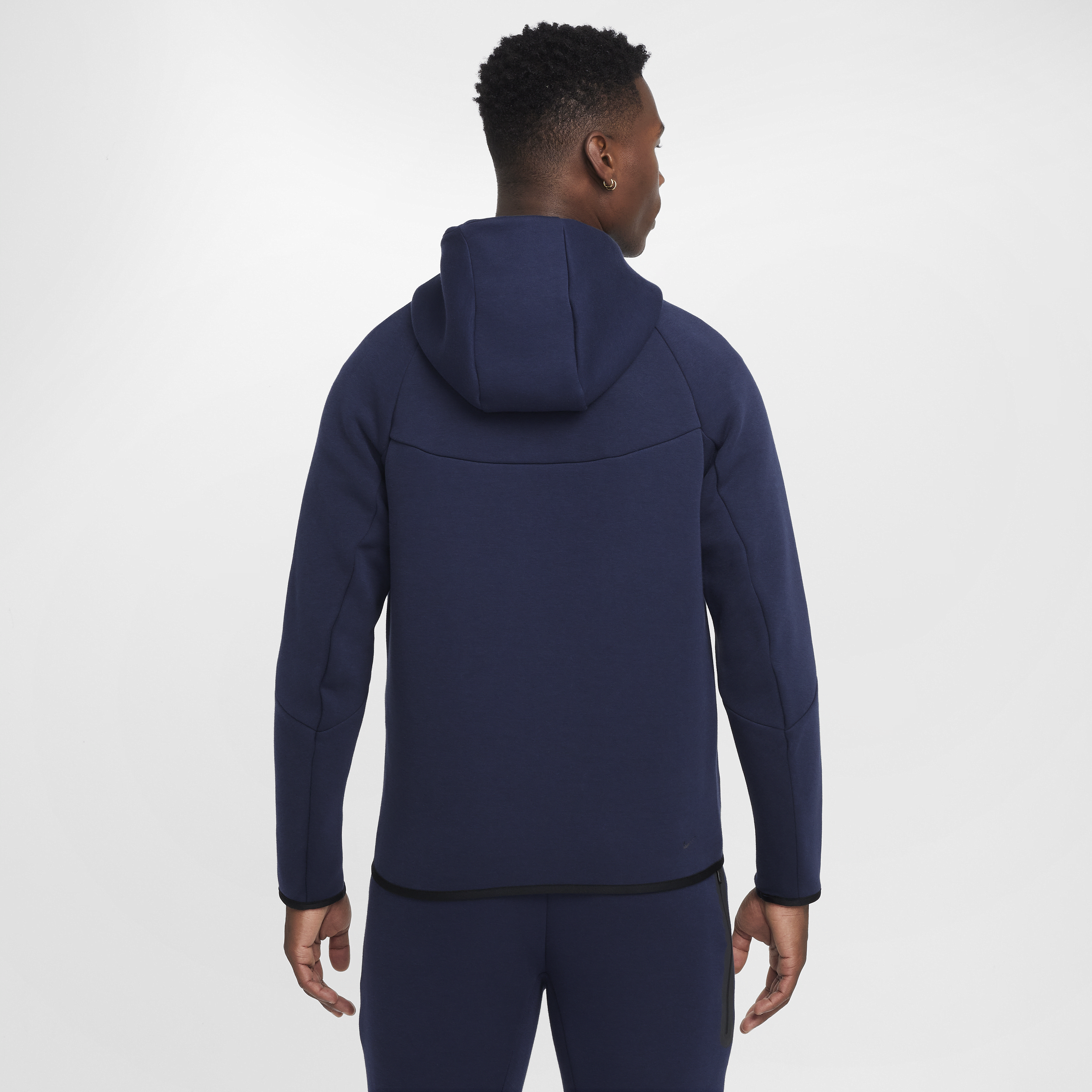 Sweat à capuche et zip Windrunner Nike Tech pour homme - Bleu