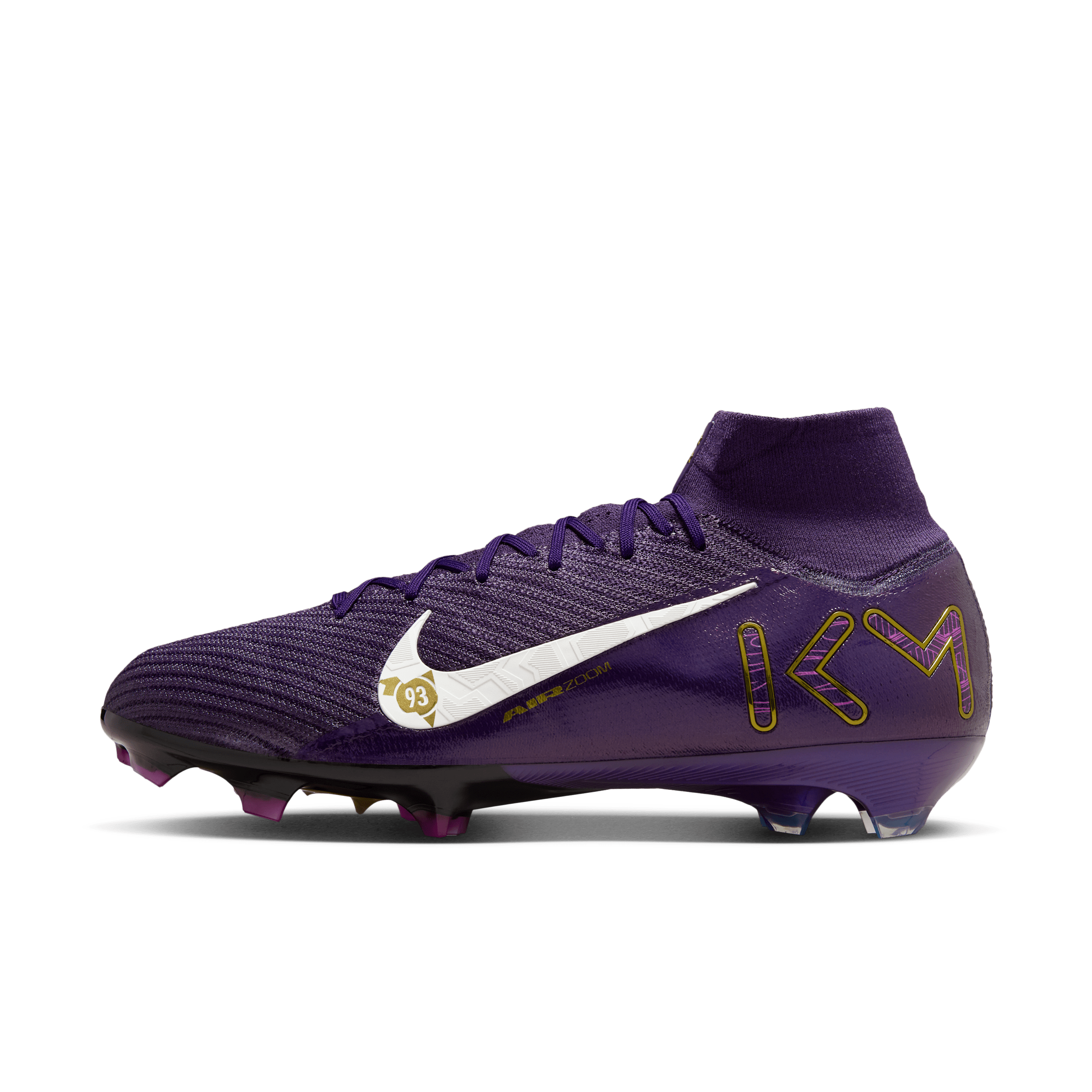 Thumbnail - Nike Mercurial Superfly 10 Elite "Kylian Mbappé" High-Top-Fußballschuh für normalen Rasen - Lila