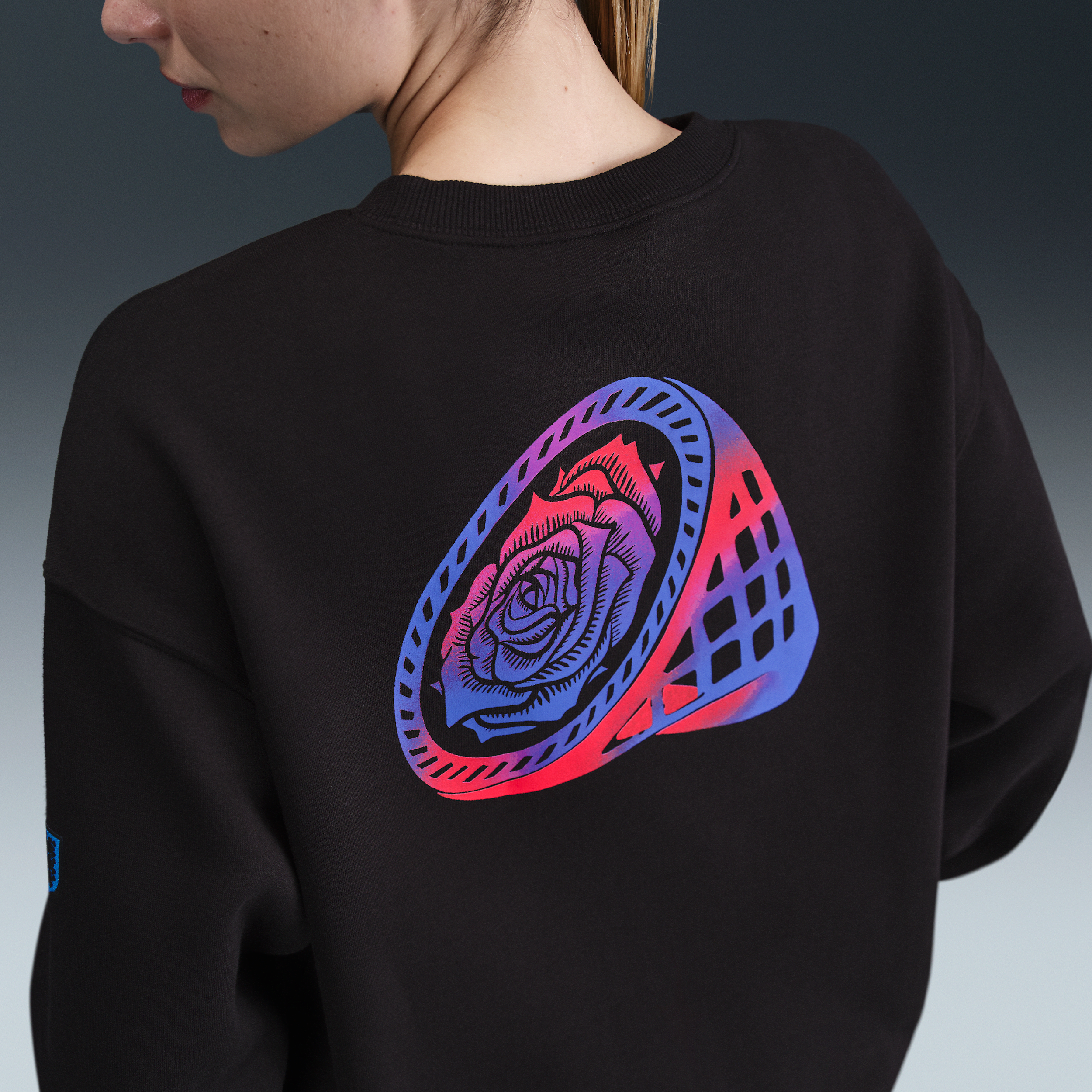 Thumbnail - England Phoenix Fleece Nike Oversize-Fußball-Sweatshirt mit Rundhalsausschnitt für Damen - Schwarz
