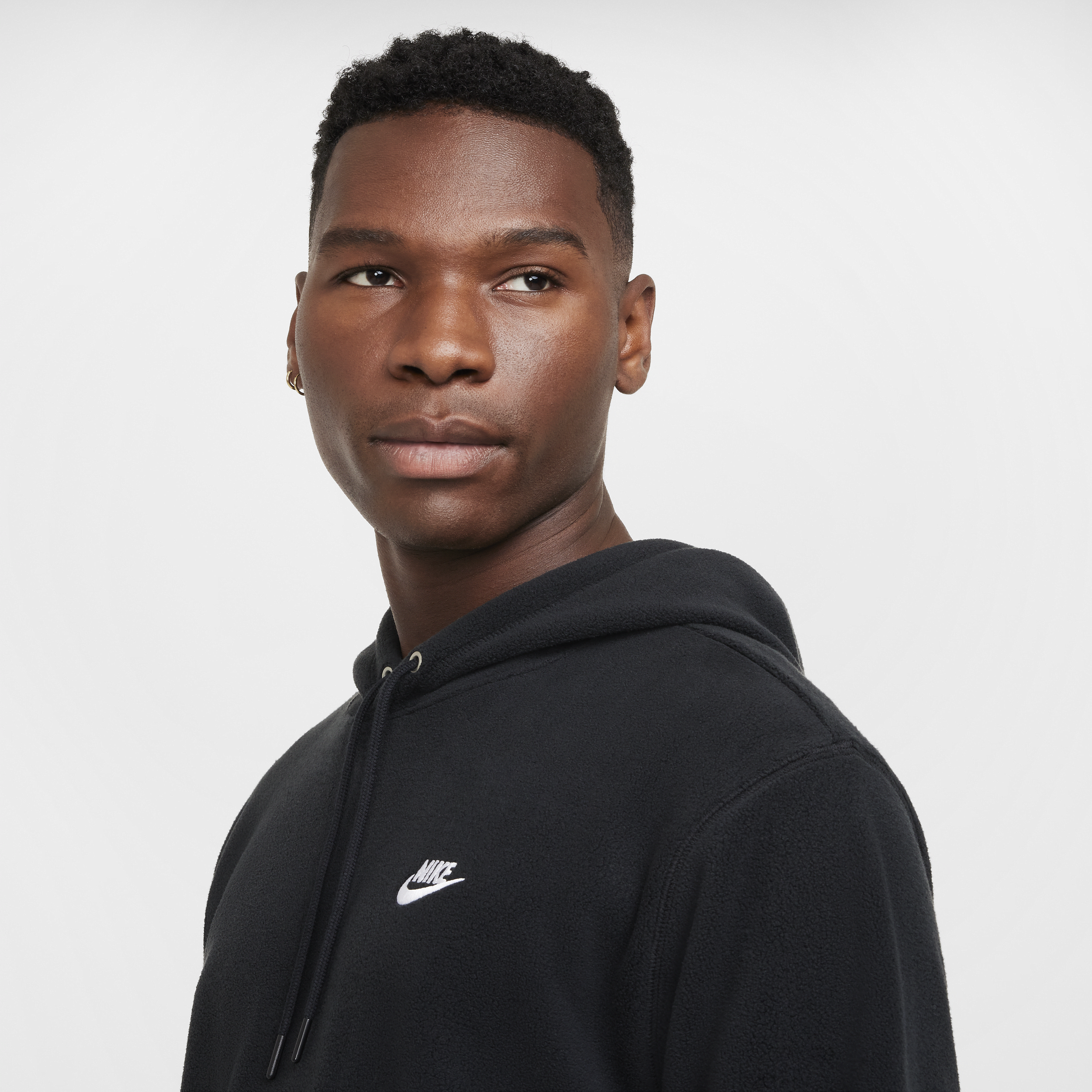 Sweat à capuche d'hiver Nike Club pour homme - Noir