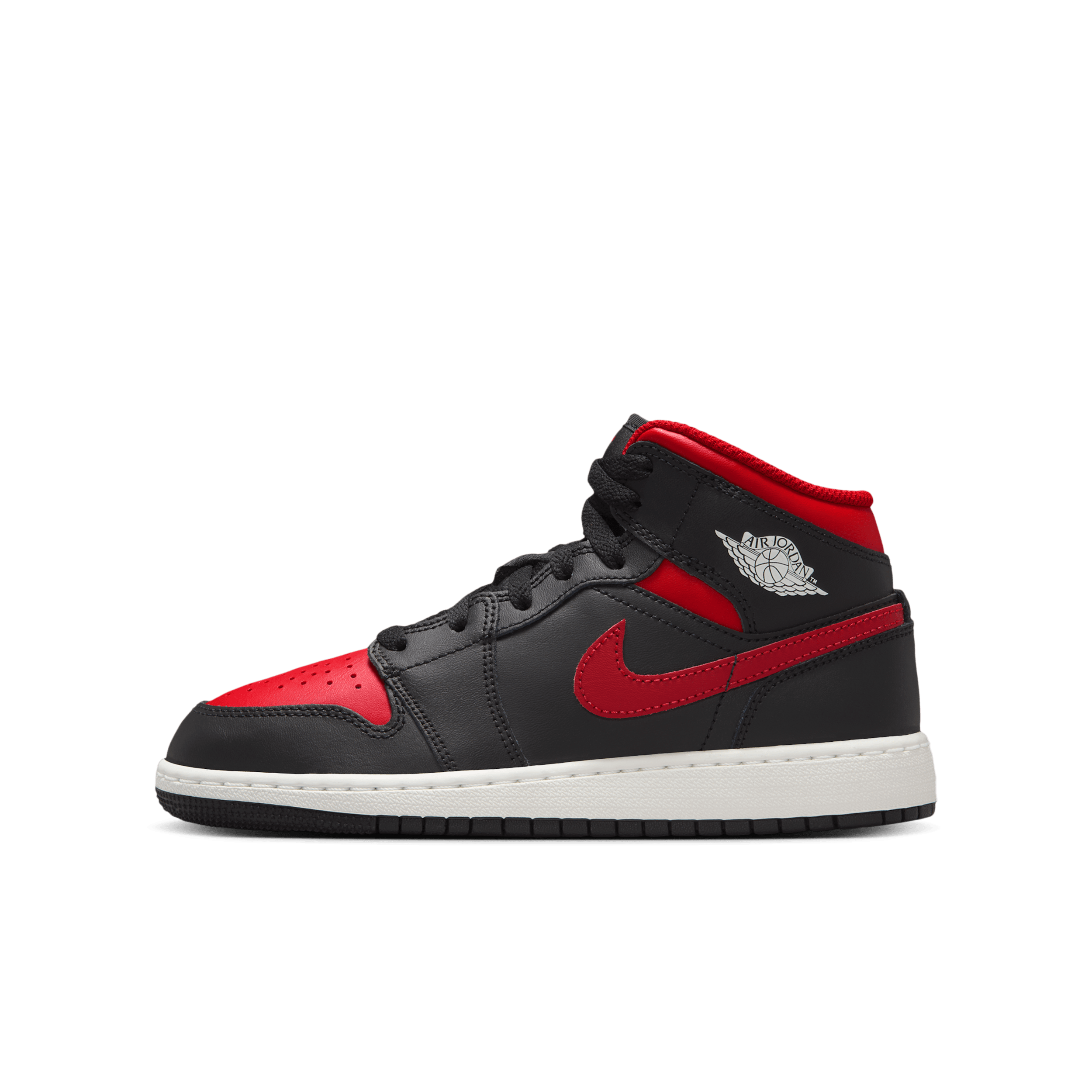 Jordan Air 1 Mid Kinderschoenen Zwart