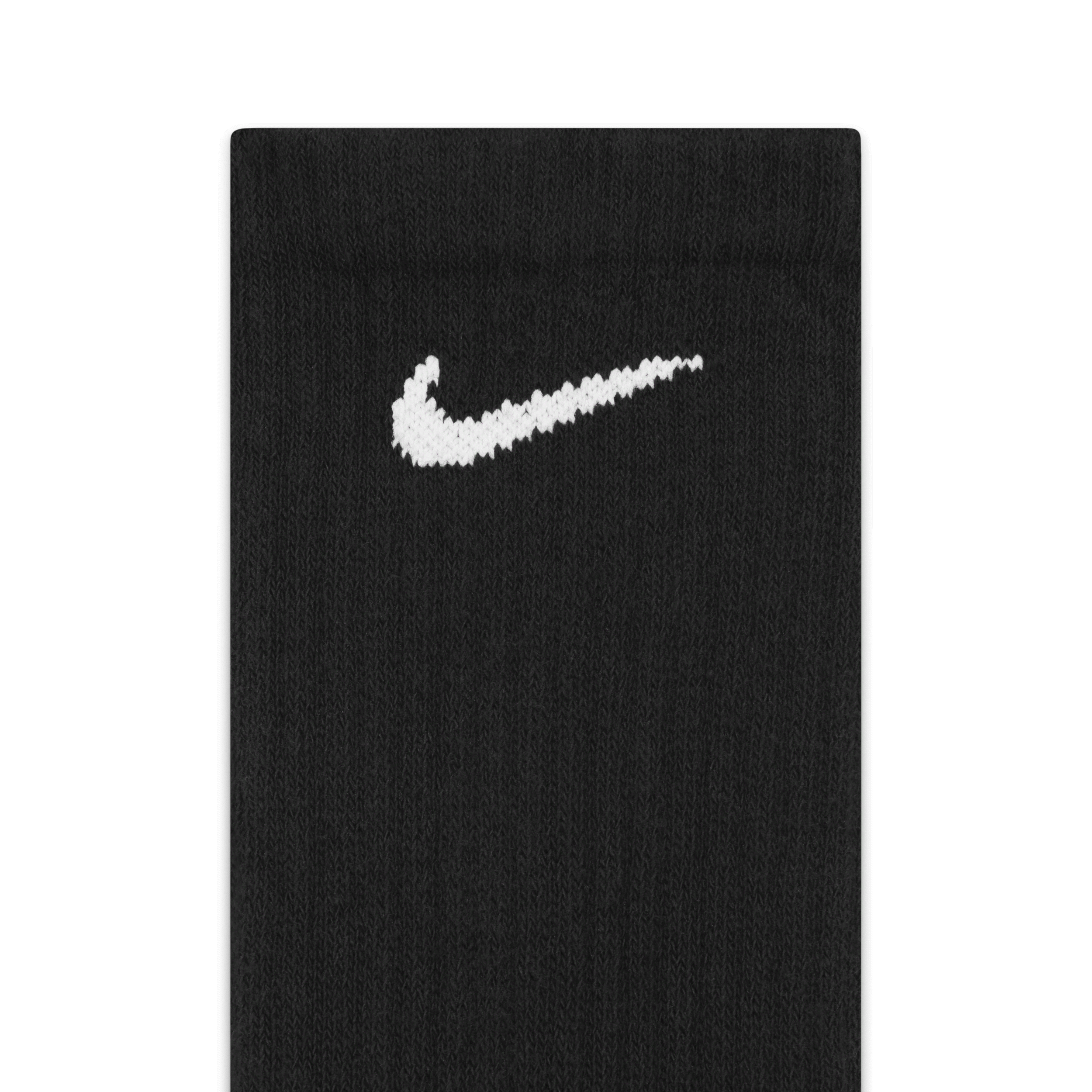 Chaussettes de training mi-mollet Nike Everyday Cushioned (6 paires) - Noir
