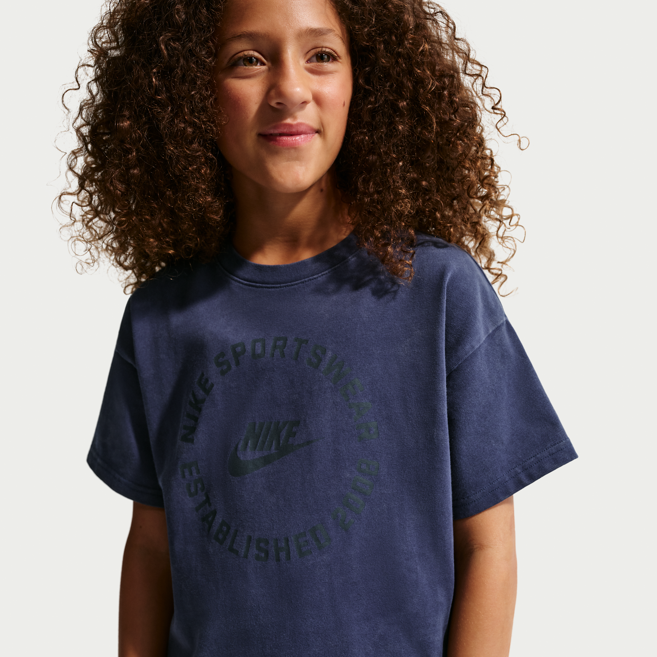 Nike Older Kids T-Shirt - Blue - Cotton