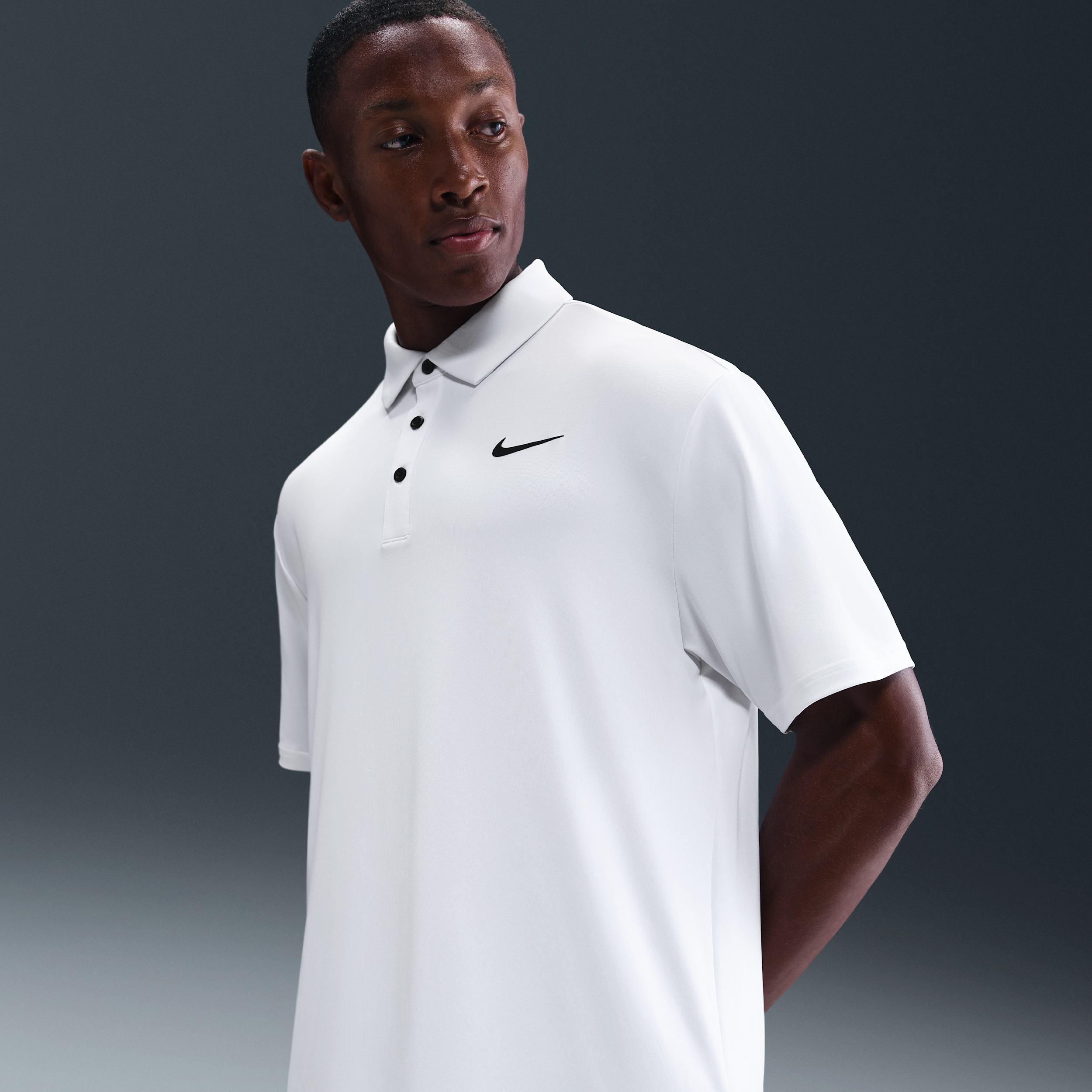 Thumbnail - Nike Tour Golf-Poloshirt mit Dri-FIT-Techonologie (Herren) - Weiß