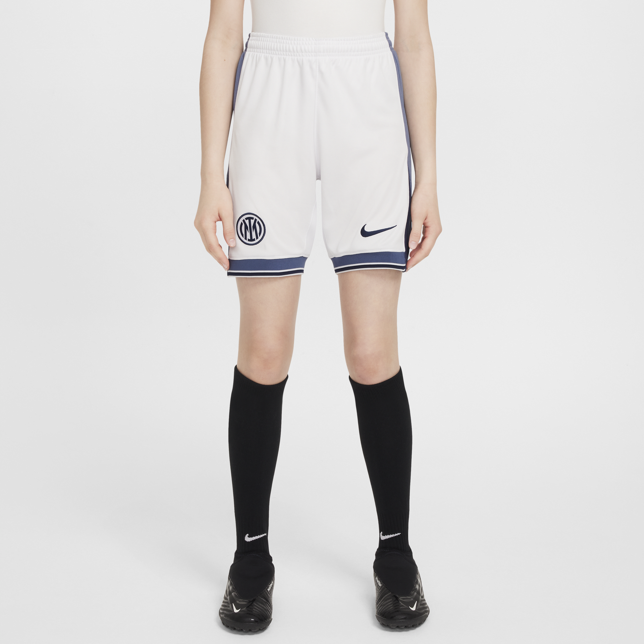 Short de foot replica Nike Dri-FIT Inter Milan 2024/25 Stadium Extérieur pour ado - Blanc