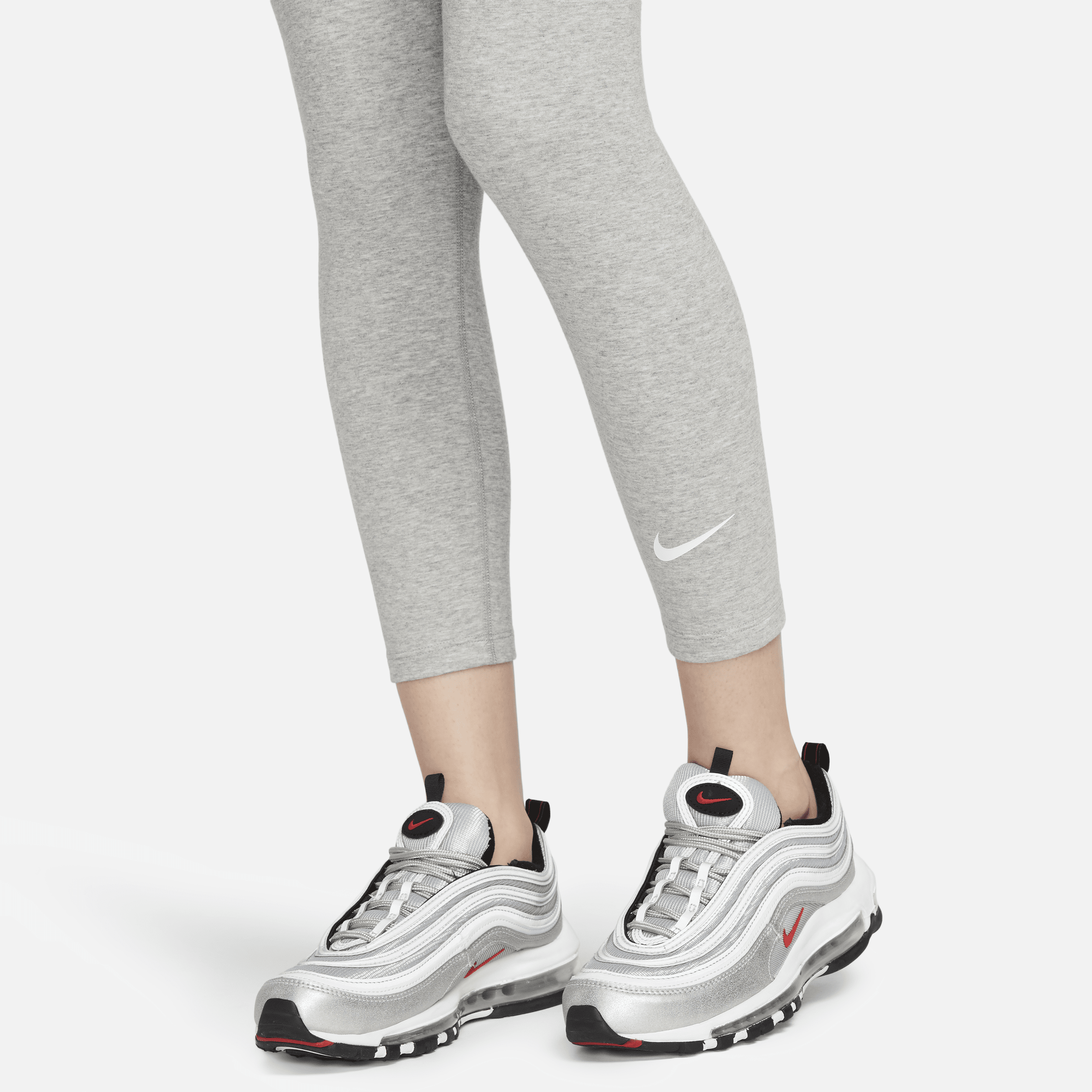 grey nike swoosh leggings
