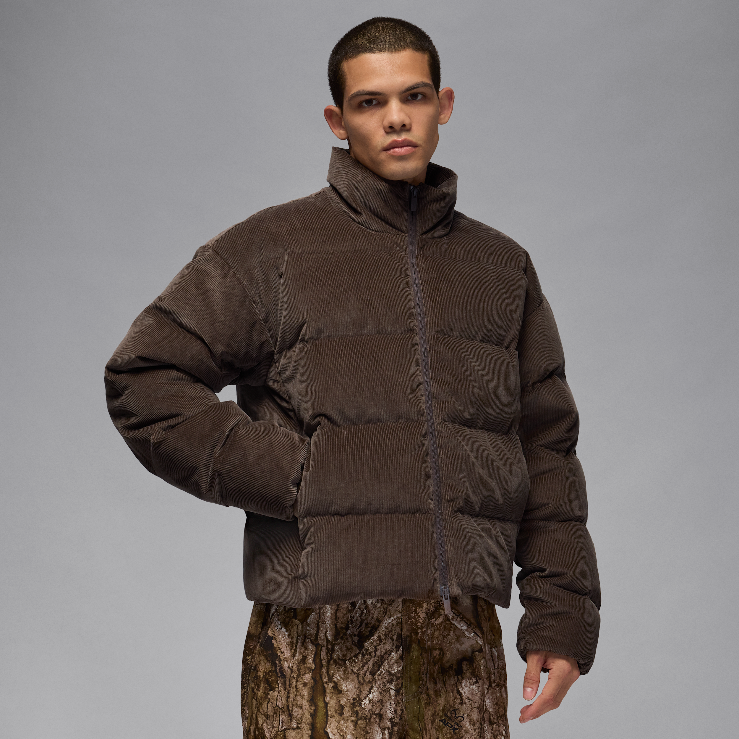 Giacca puffer in piumino Jordan Flight – Uomo - Marrone