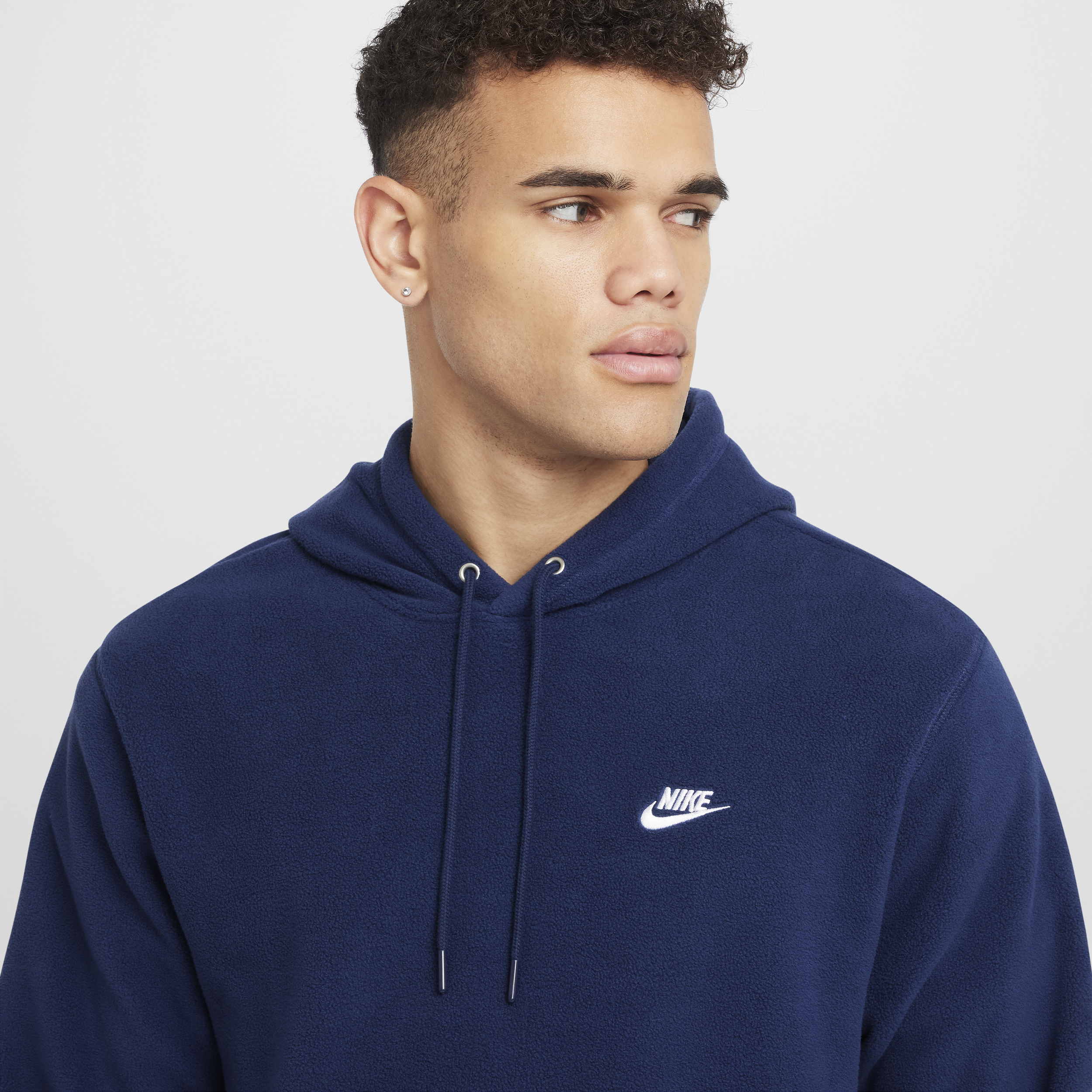 Sweat à capuche d'hiver Nike Club pour homme - Bleu