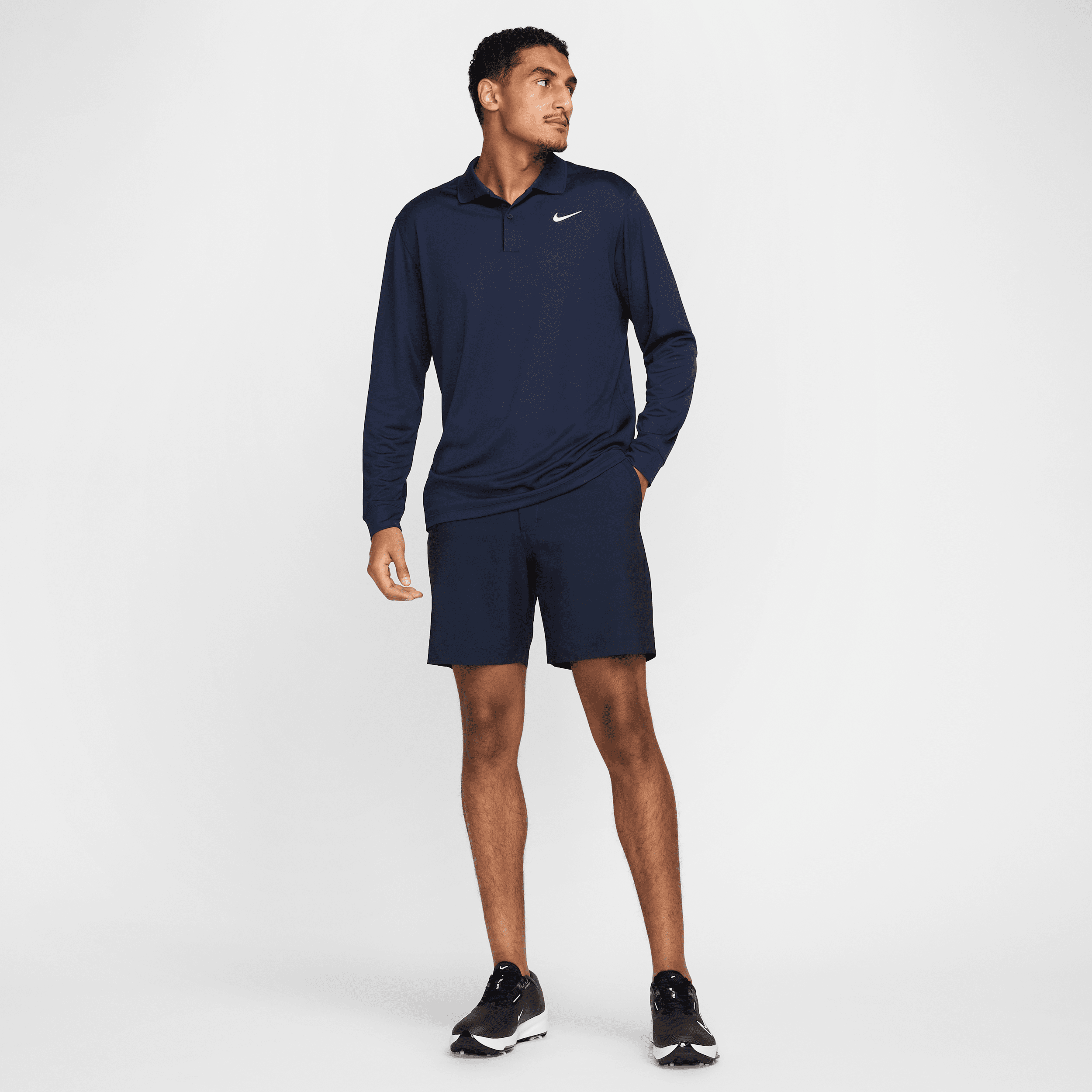 Polo de golf à manches longues Nike Dri-FIT Victory pour Homme - Bleu