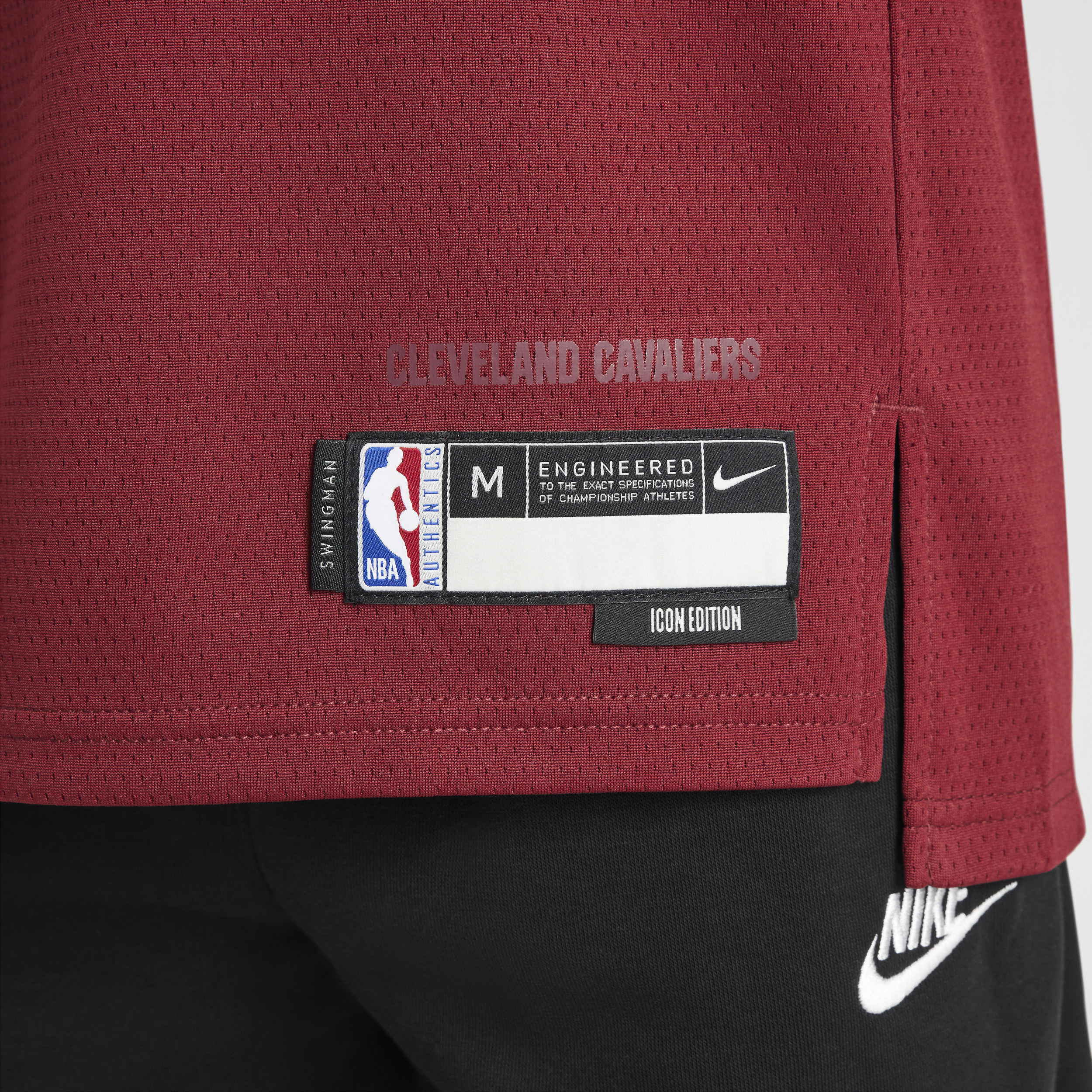 Nike Cleveland Cavaliers 2023 24 Icon Edition Swingman Dri-FIT NBA-jersey voor jongens Rood