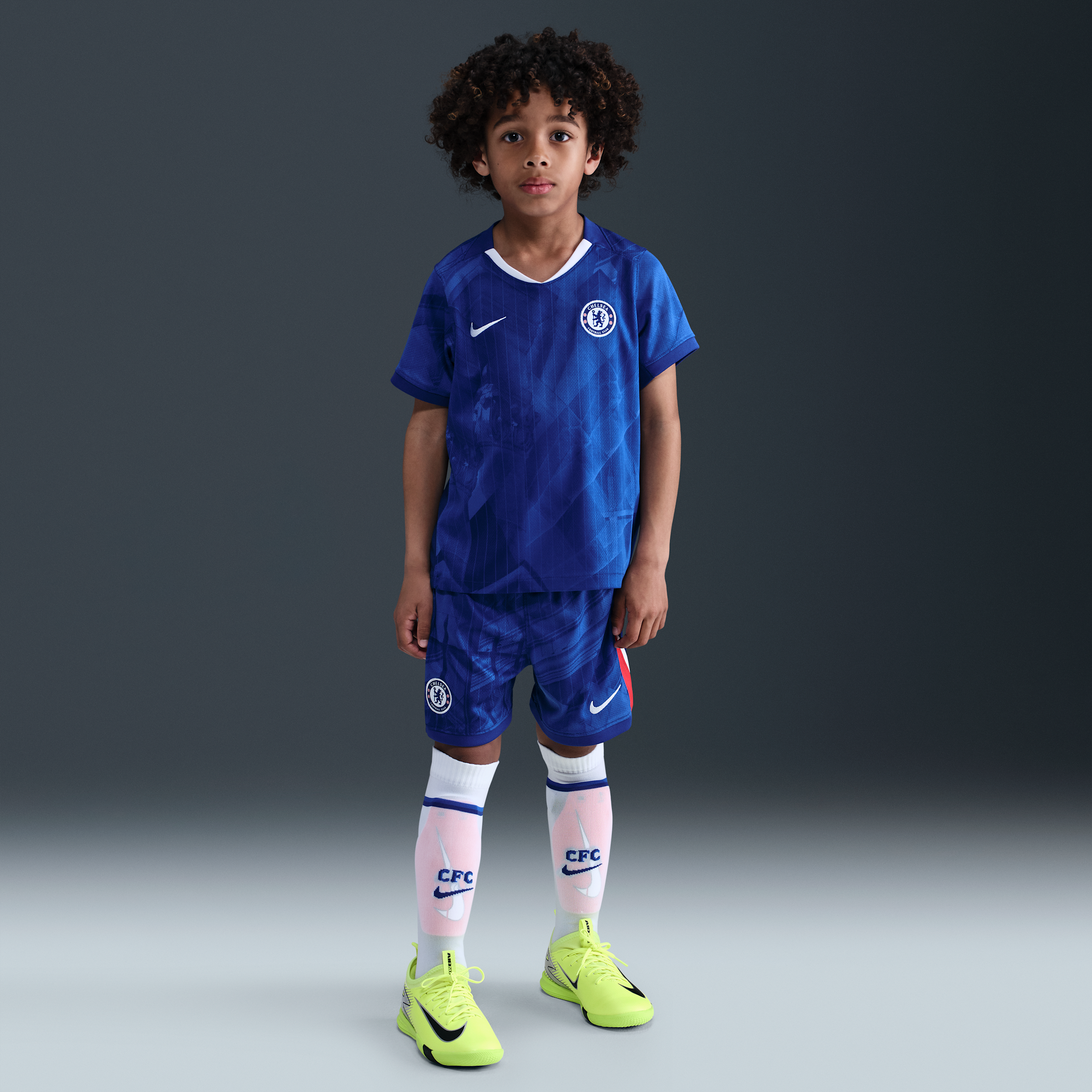 Nike Chelsea FC 2025/26 Stadium Thuis  driedelig replicavoetbaltenue voor kleuters - Blauw