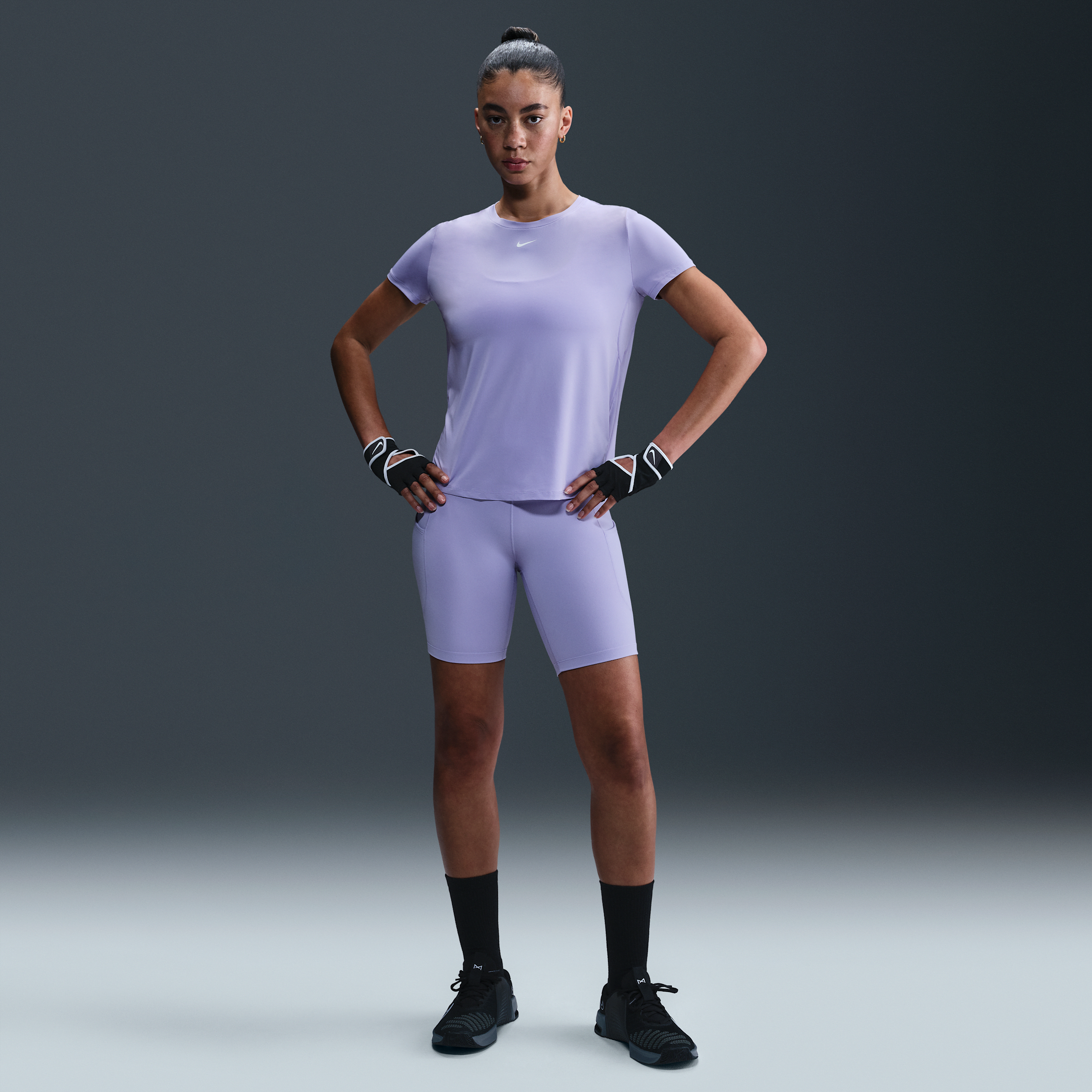 Haut à manches courtes Dri-FIT Nike One Classic pour femme - Pourpre