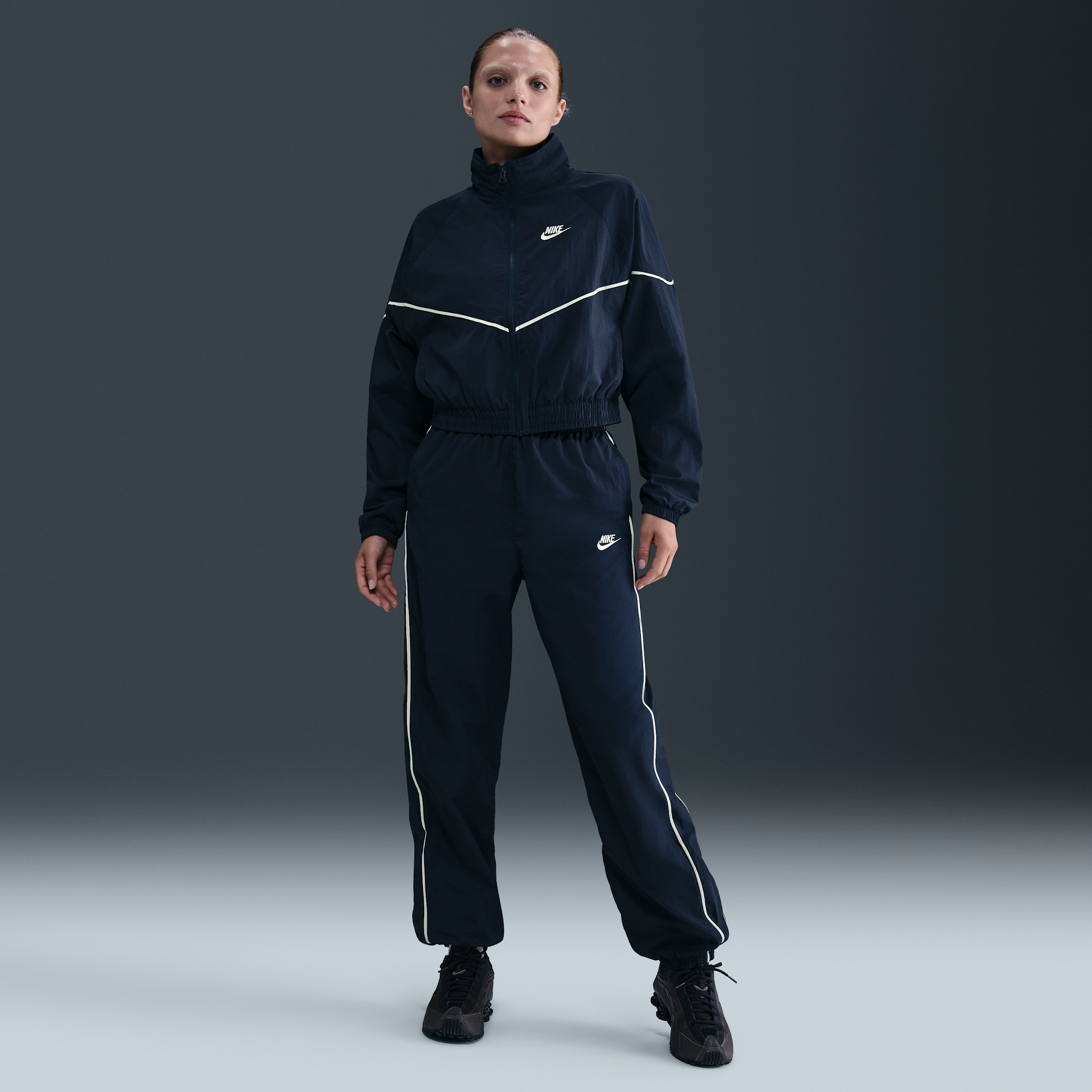 Nike Windrunner Womens Woven Trousers - Blue - Nylon