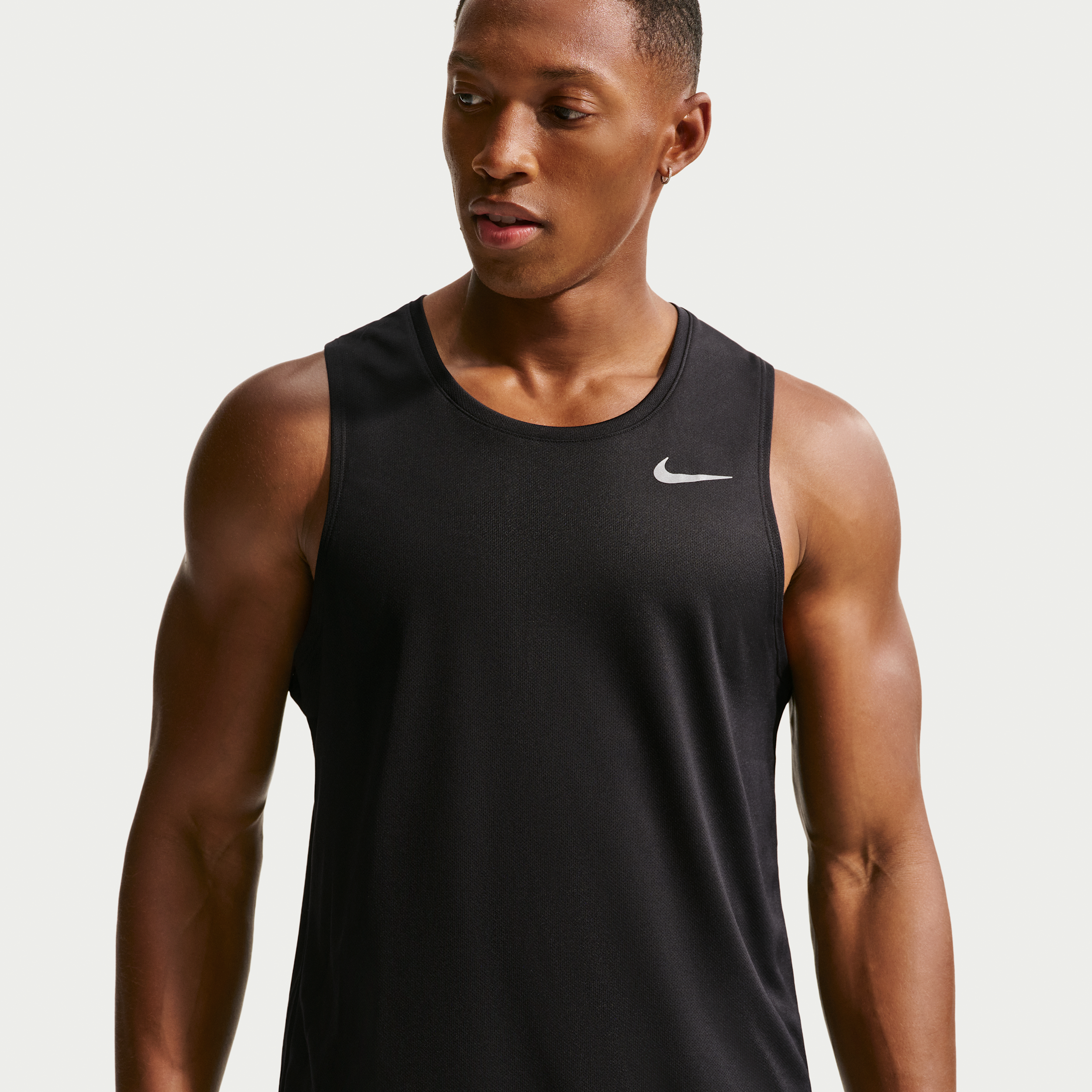 Thumbnail - Nike Miler Dri-FIT Lauf-Tanktop für Herren - Schwarz