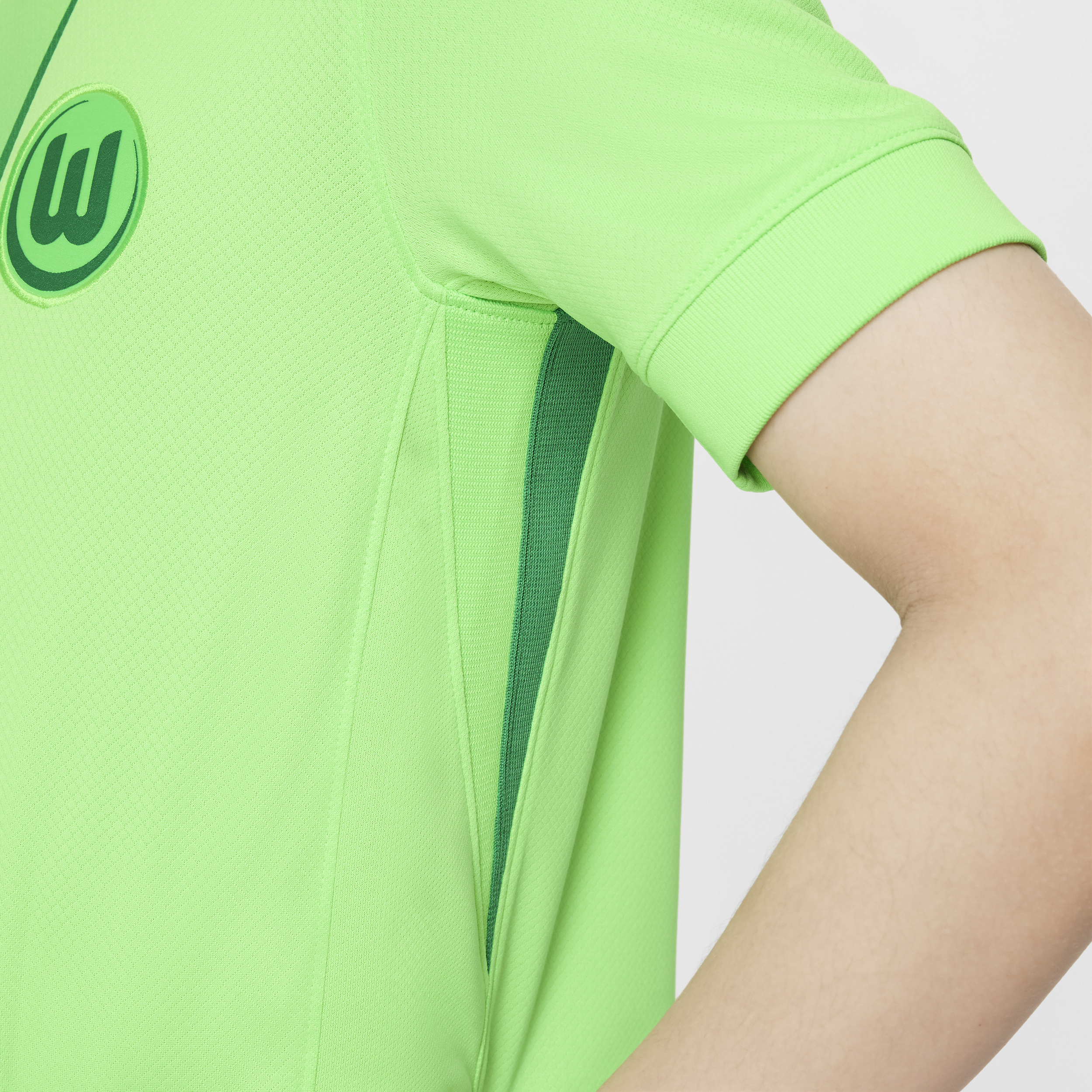 Nike VfL Wolfsburg 2024 25 Stadium Thuis Dri-FIT replica voetbalshirt voor kids Groen