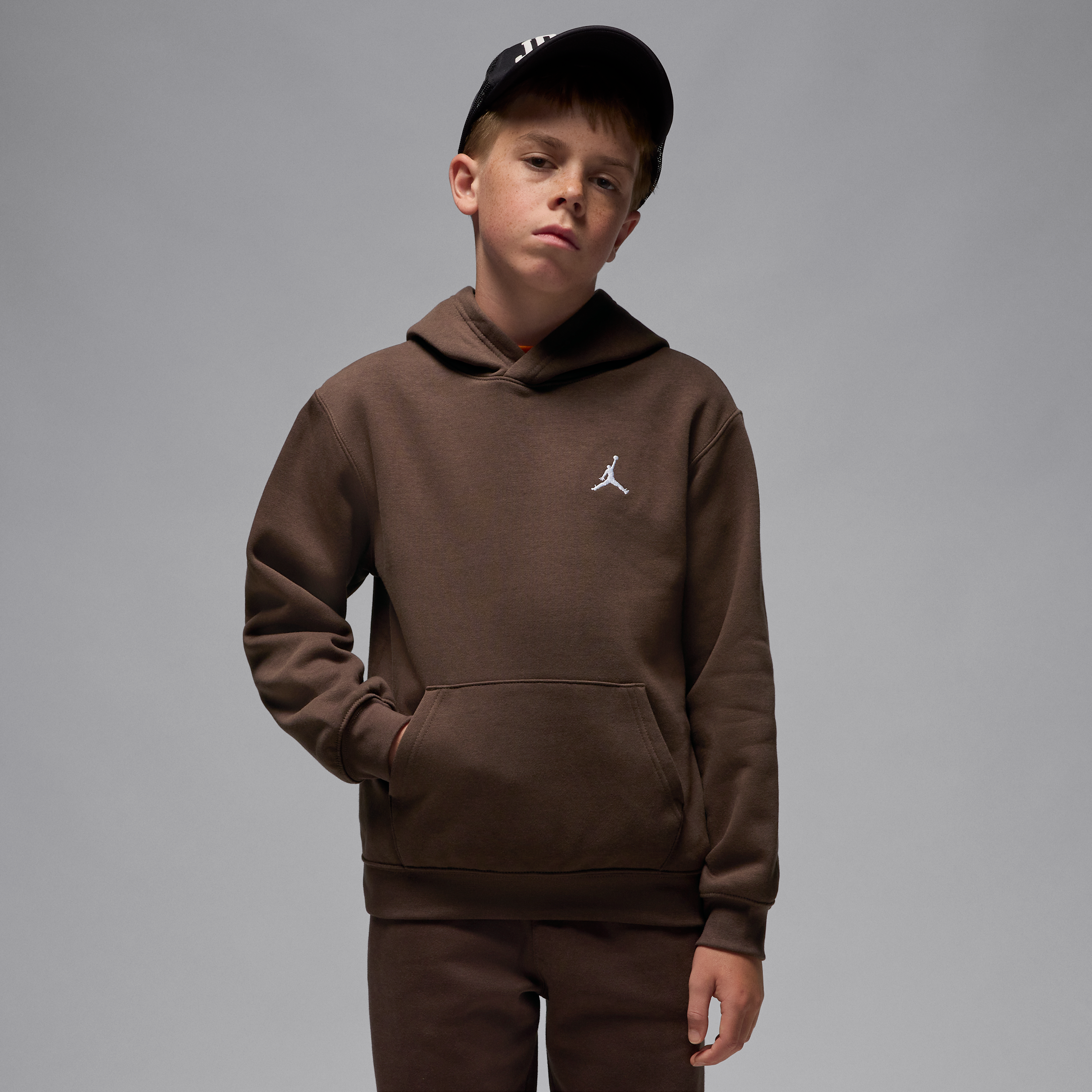 Felpa con cappuccio Jordan Brooklyn Fleece – Ragazzo/a - Marrone