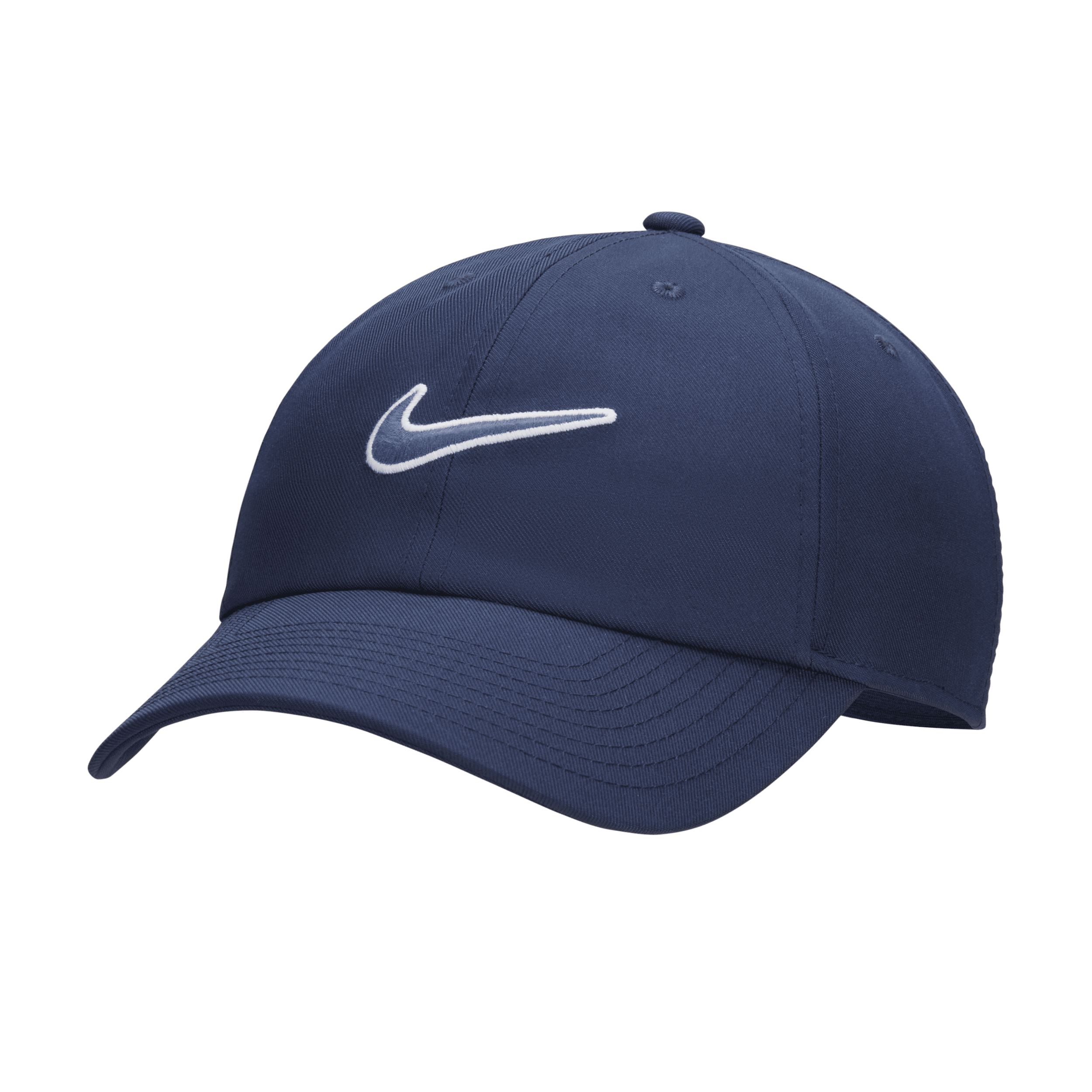 Nike Club Unstructured Swoosh Cap - Blue - Polyester - 50% Recycled Polyester