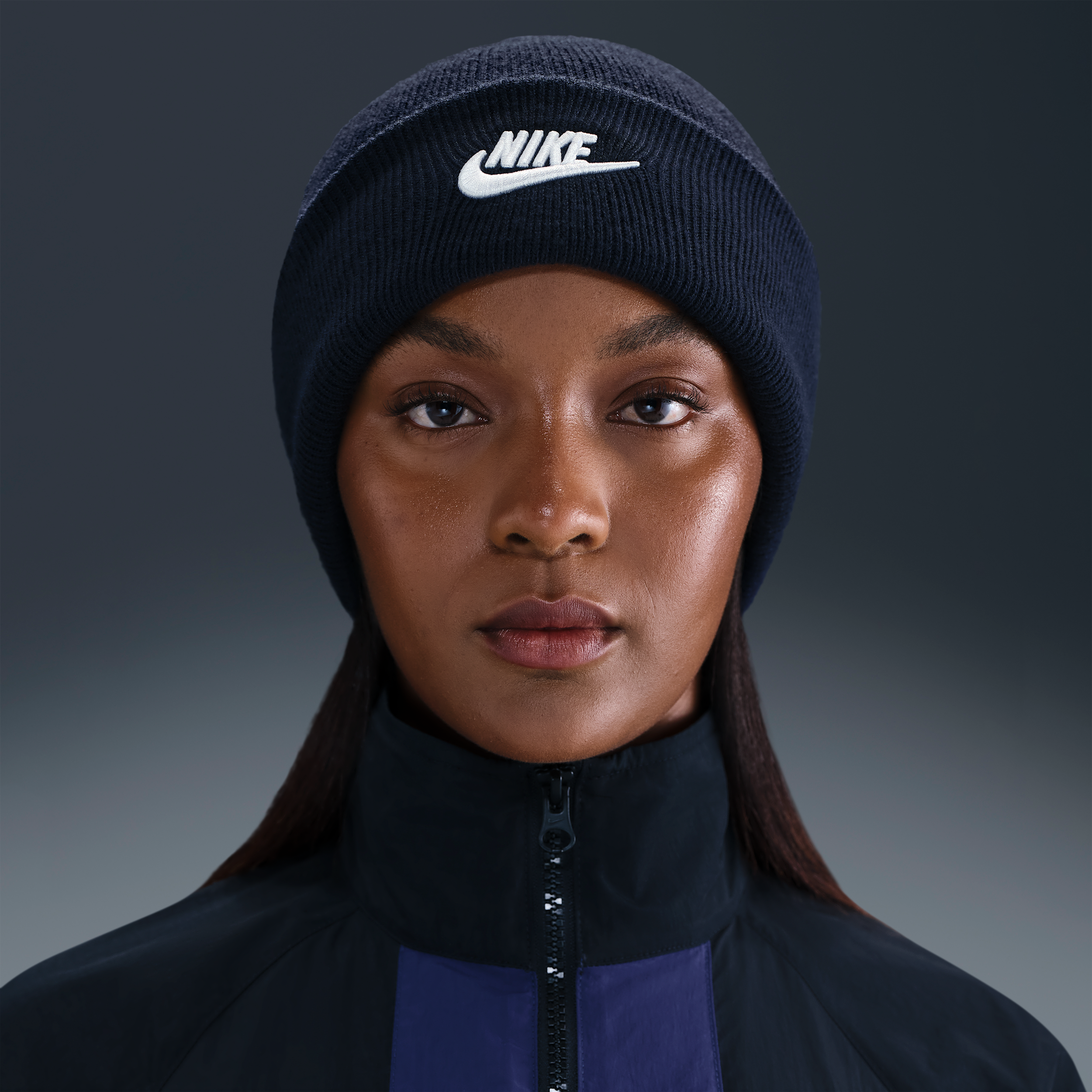 Thumbnail - Nike Peak Futura Beanie - Blau