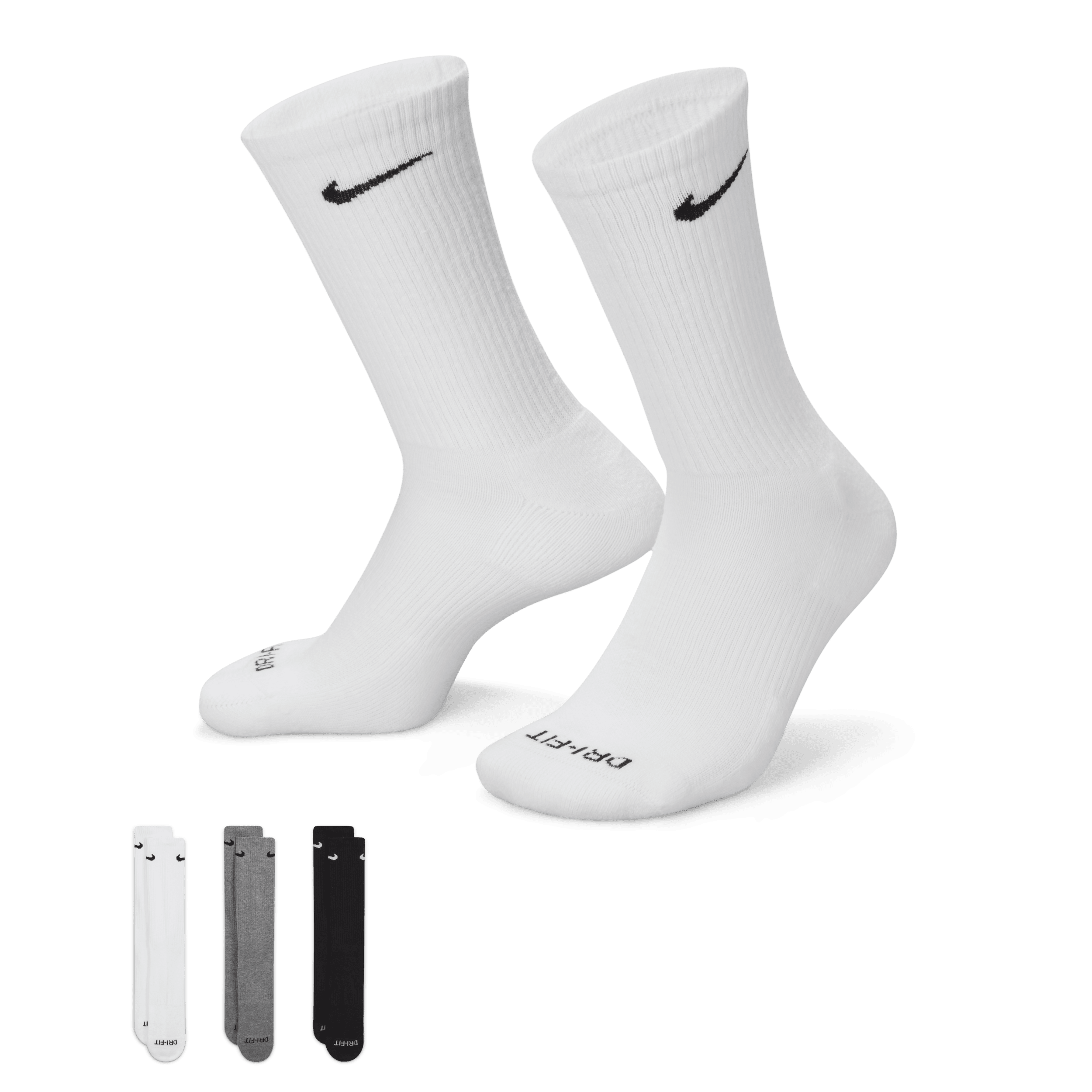 Nike Everyday Plus Cushioned Training Crew Socks (3 Pairs) - Multi-Colour