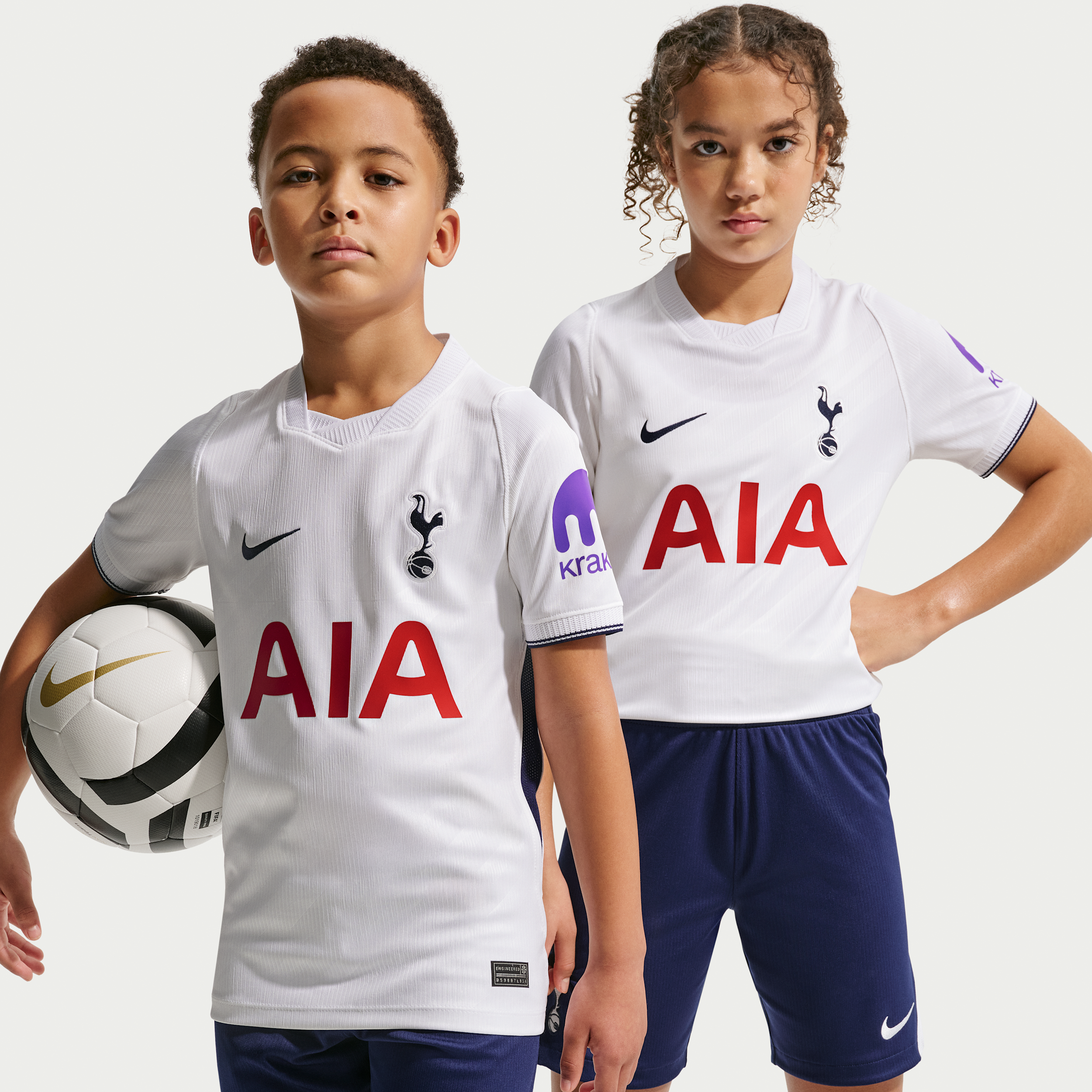 Tottenham Hotspur 2026/27 Stadium Home Nike Dri-FIT Replica-fodboldtrøje til større børn - hvid