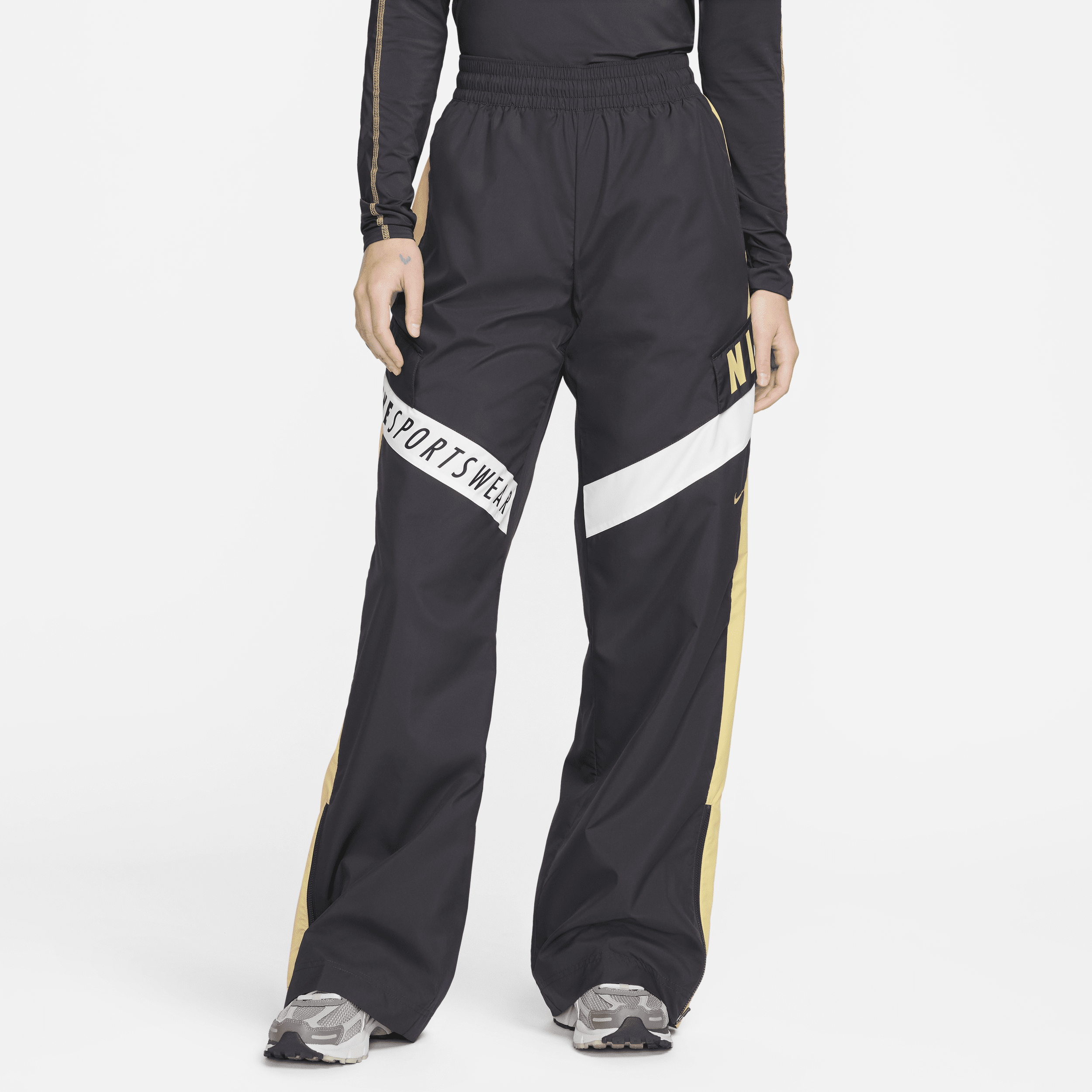 Nike Sportswear damesbroek met hoge taille - Grijs