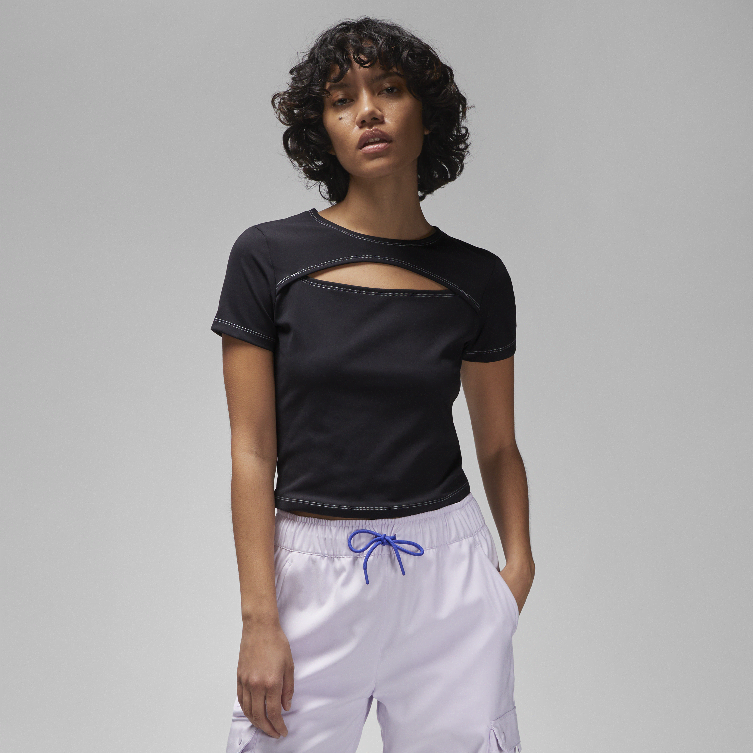 Haut avec découpe Jordan Sport pour femme - Noir