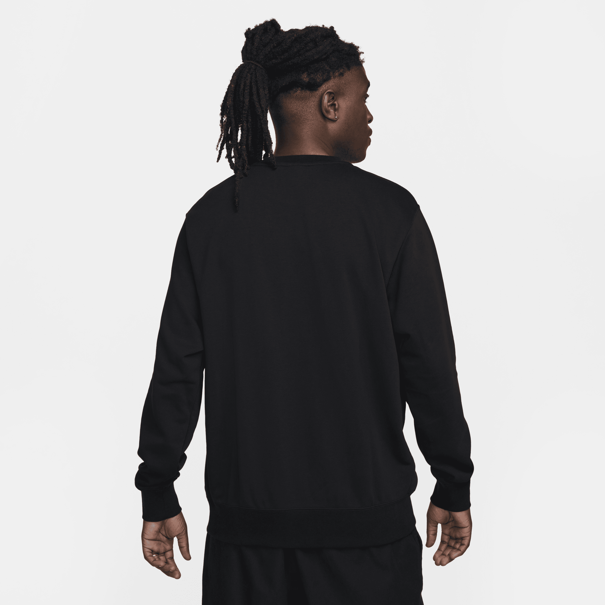 Nike Sportswear Sweatshirt van sweatstof met ronde hals voor heren Zwart