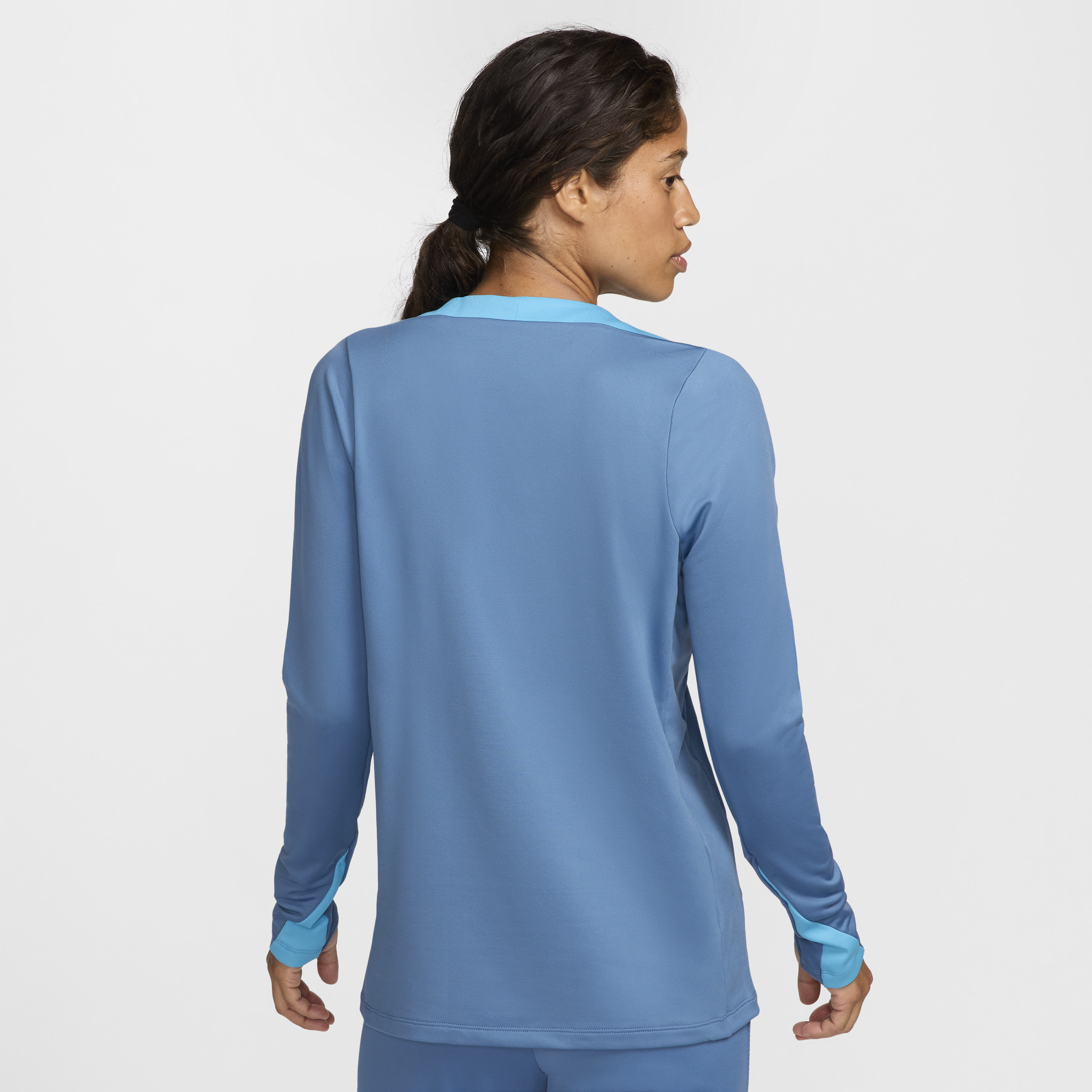 Haut de foot à col ras-du-cou Dri-FIT Nike Strike pour femme - Bleu