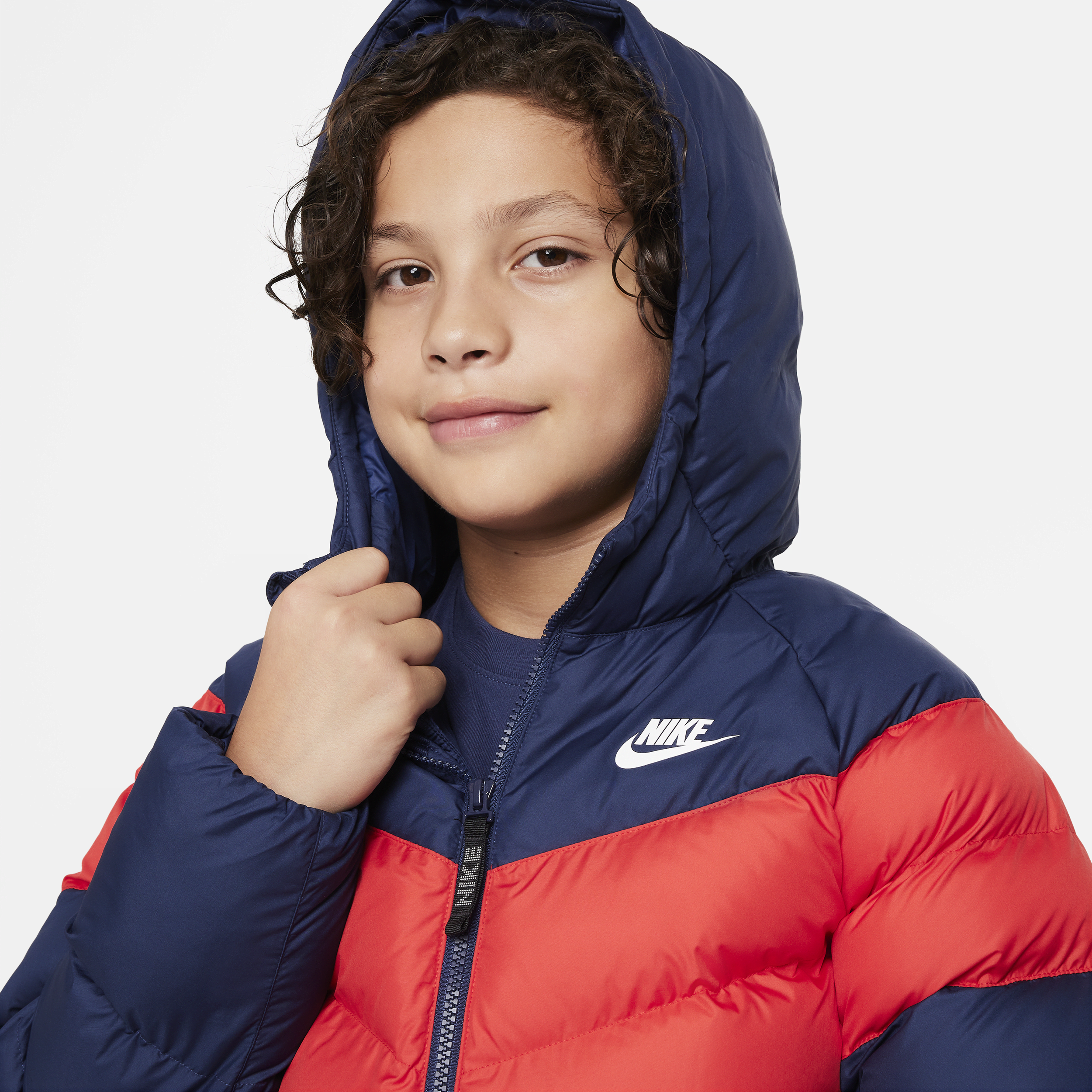 Nike Sportswear kinderjack met synthetische vulling en capuchon Blauw