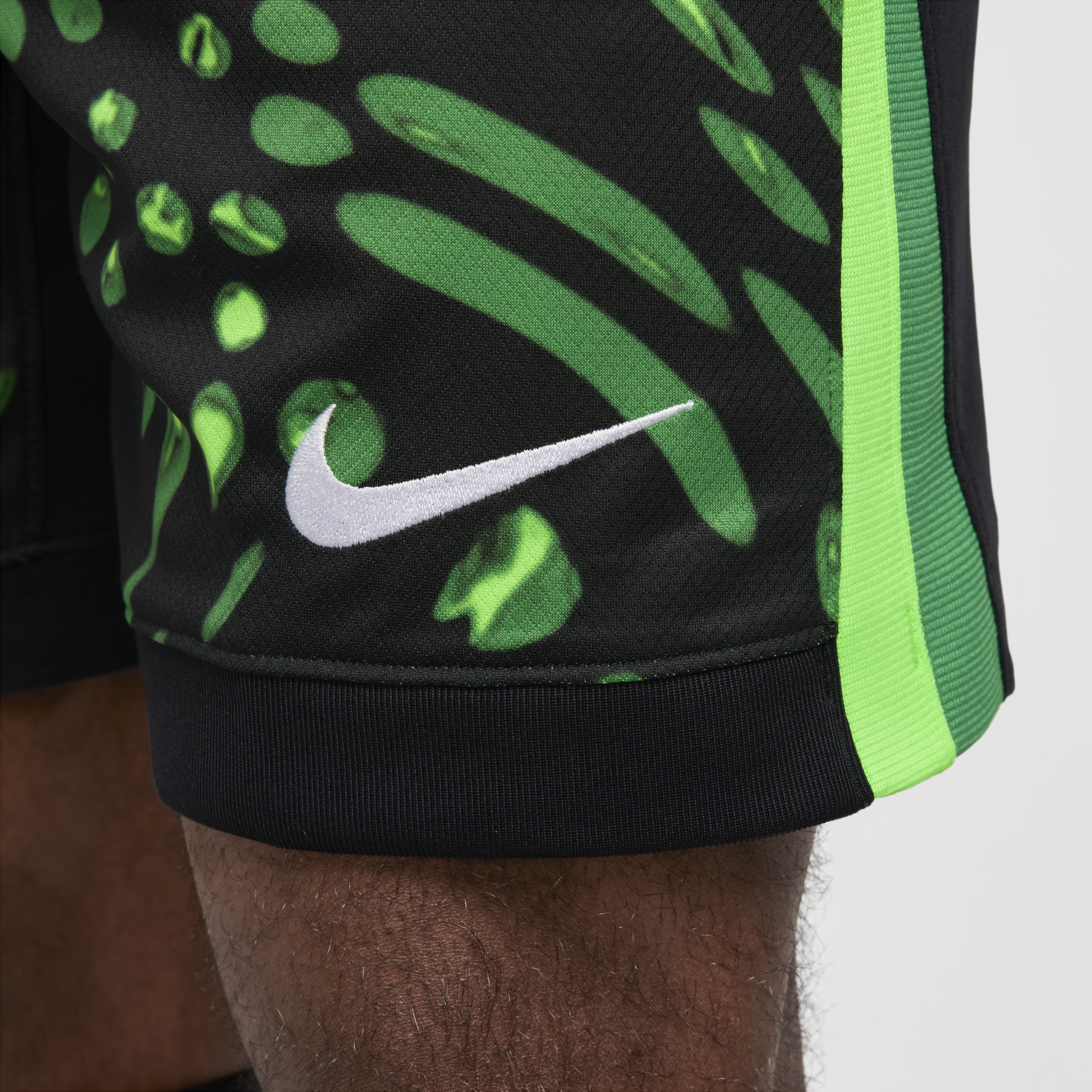 Nike Nigeria 2024 Stadium Uit Dri-FIT replica voetbalshorts voor heren Zwart