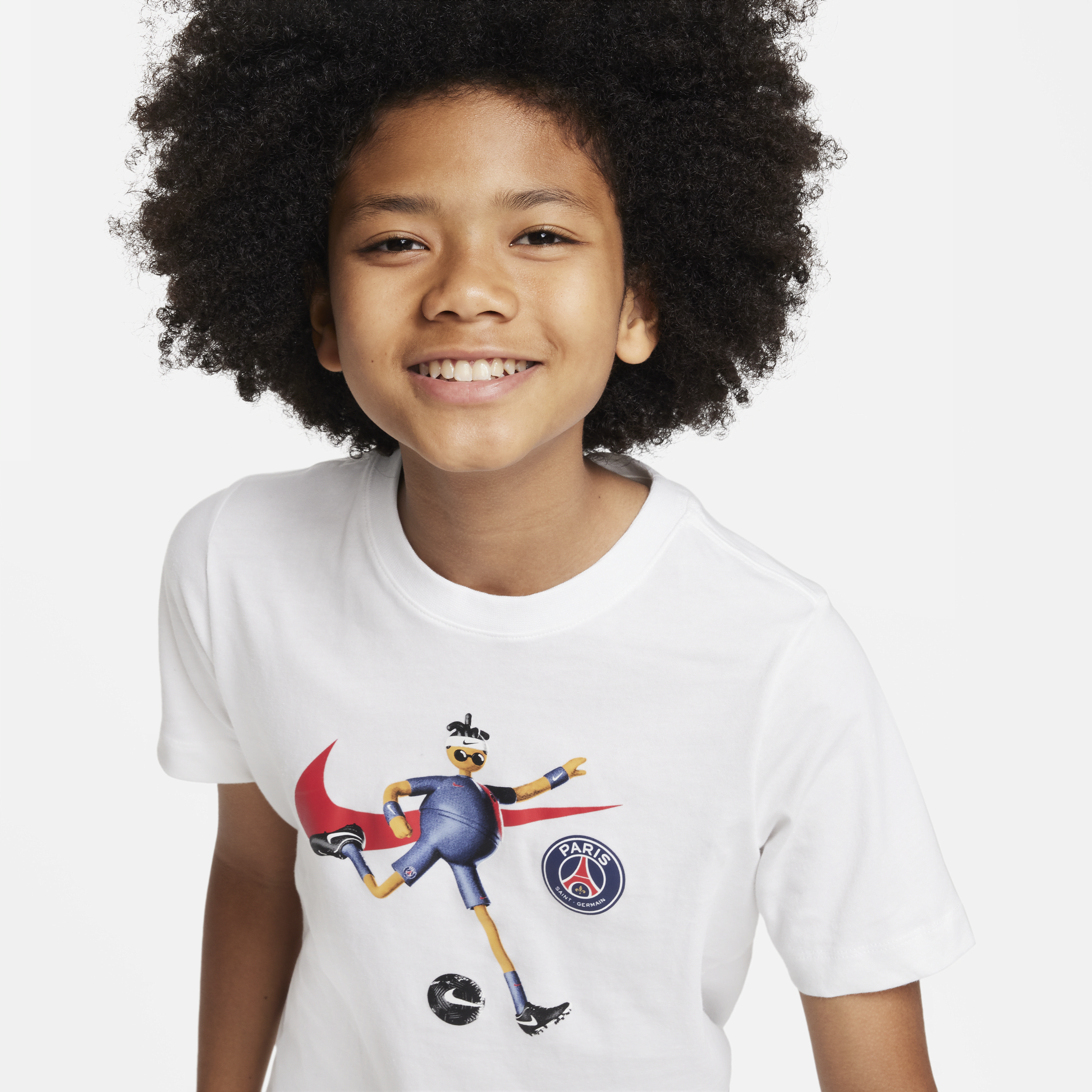 Paris Saint-Germain Mascot Nike voetbalshirt voor kids Wit