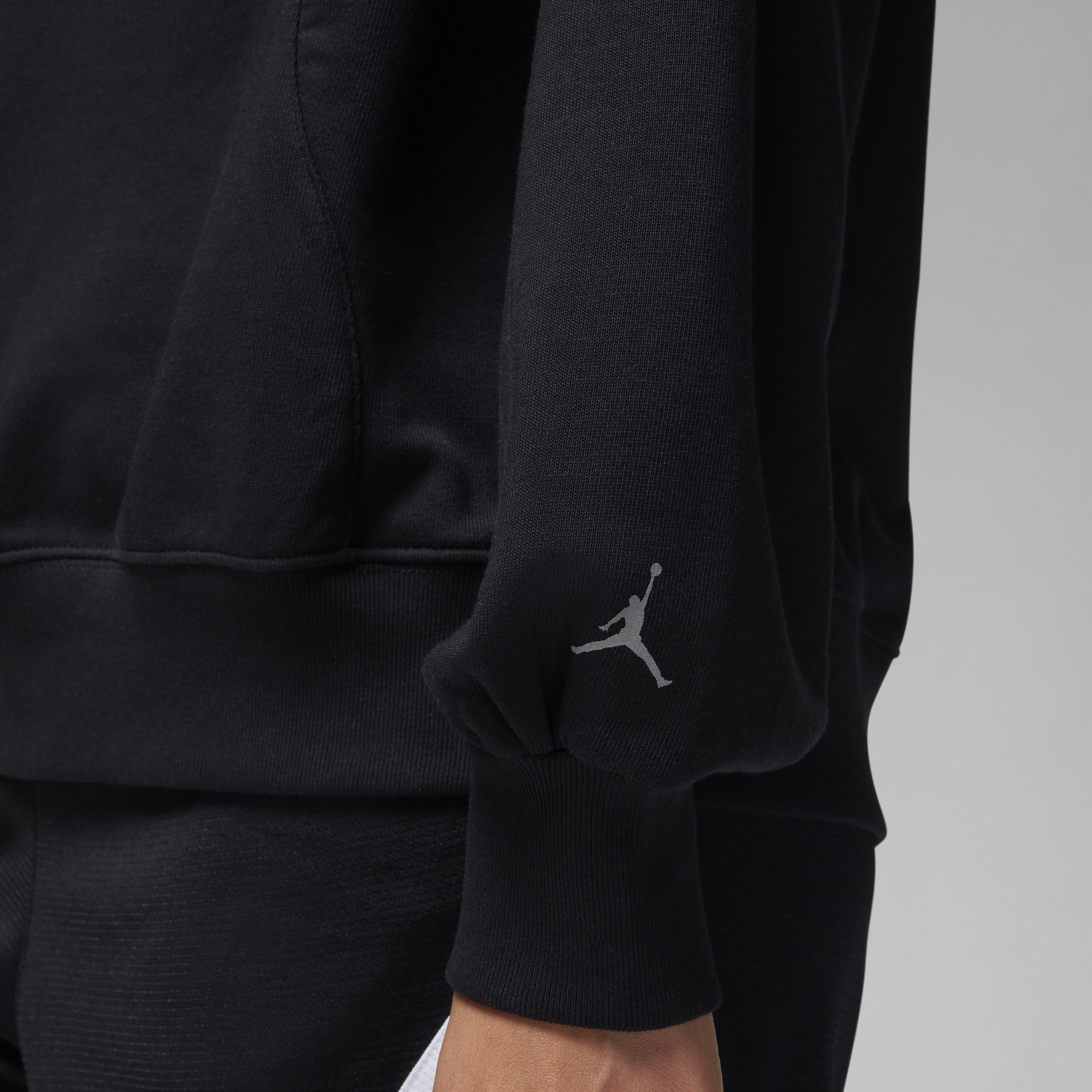 Jordan Sport sweatshirt van fleece met ronde hals en graphic voor dames Zwart