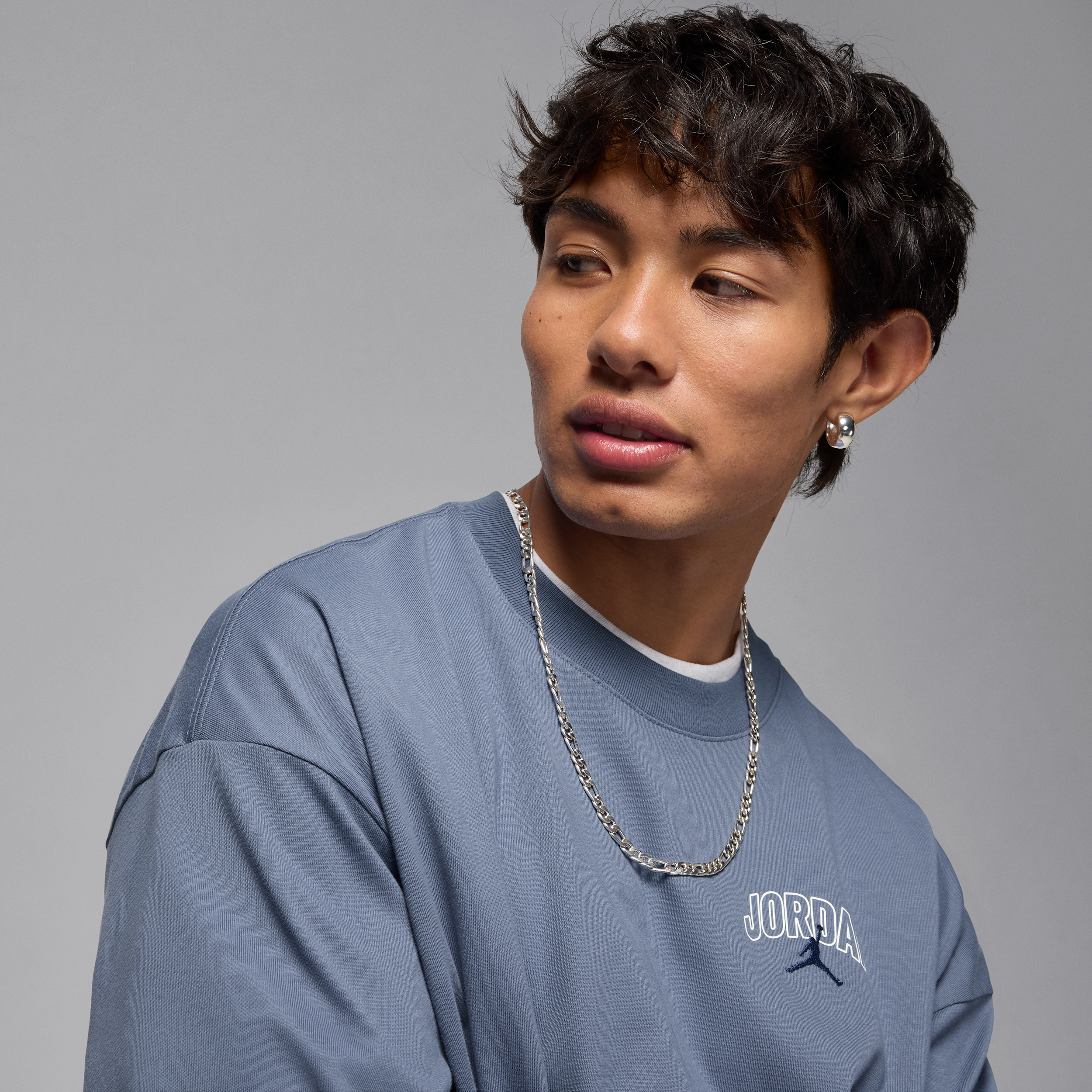 Thumbnail - Jordan Brooklyn Oversize-Kurzarm-T-Shirt (Herren) - Blau