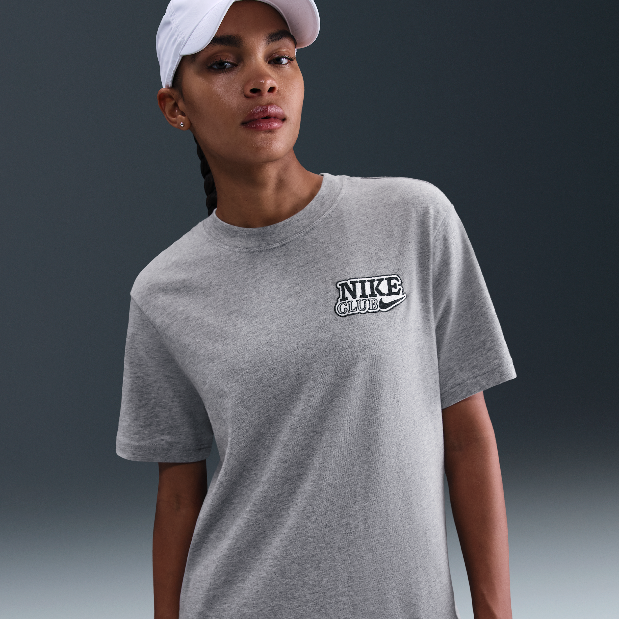 Thumbnail - Nike lockeres Oversize-T-Shirt - Grau