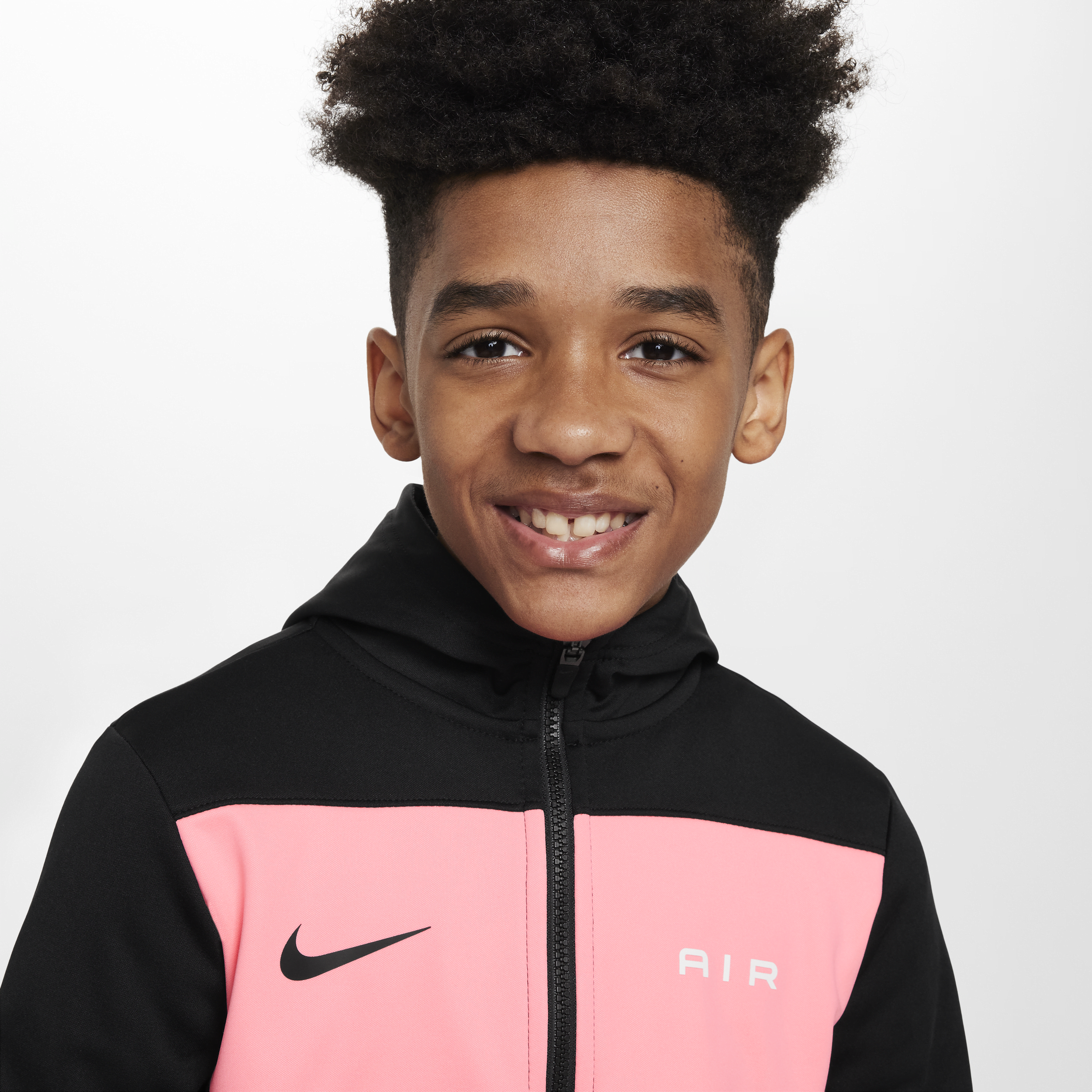 Nike Air Hoodie met rits voor jongens Zwart