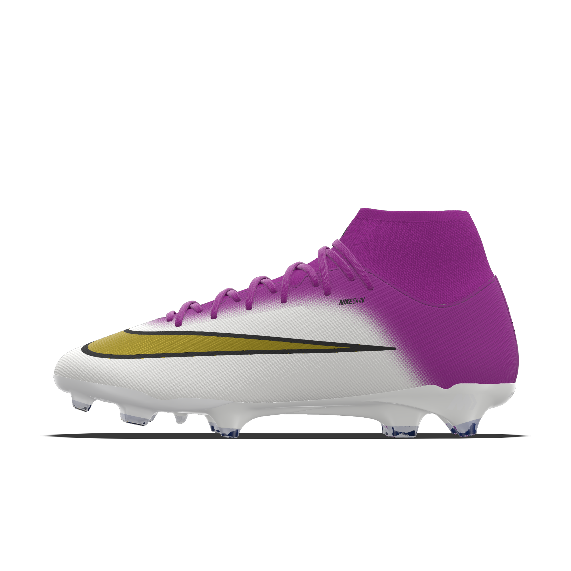 Personalizowane korki piłkarskie z wysoką cholewką na twardą murawę Nike Mercurial Superfly 11 Academy By You - Fiolet