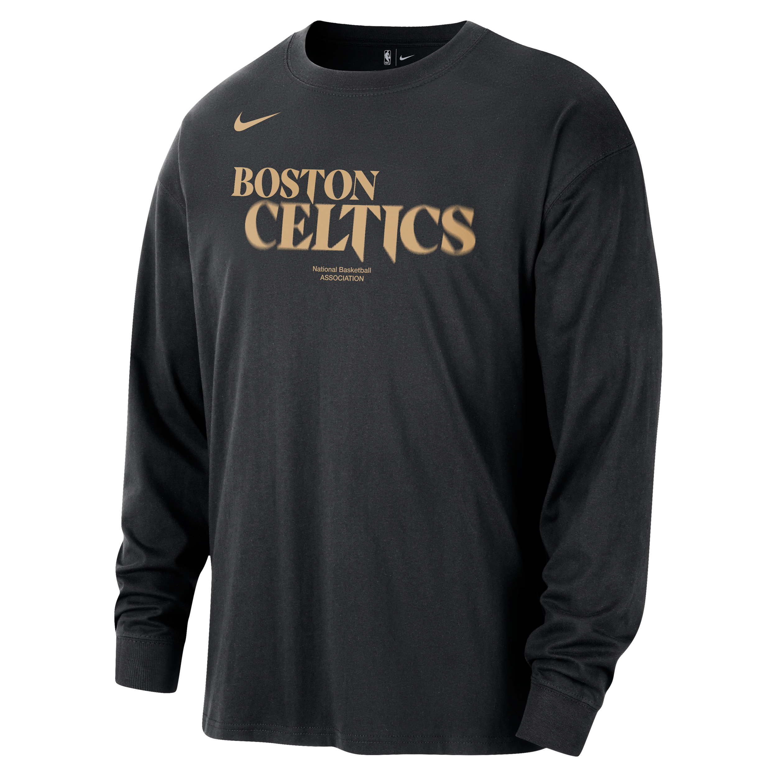 Boston Celtics Courtside Men’s Nike NBA Long-Sleeve T-Shirt – Black – Cotton