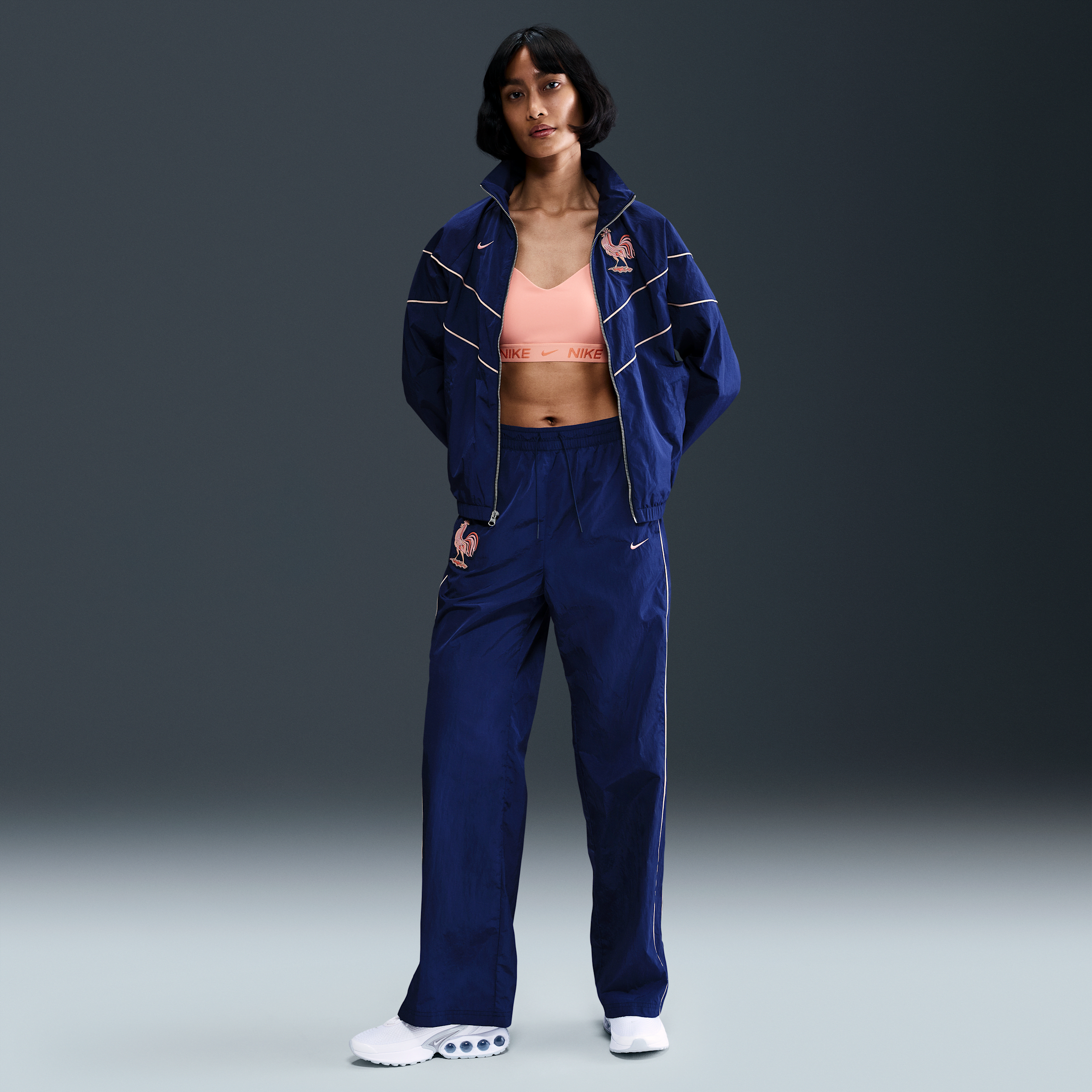 FFF Windrunner Womens Nike Football High-Waisted Woven Pants - Blue - Nylon