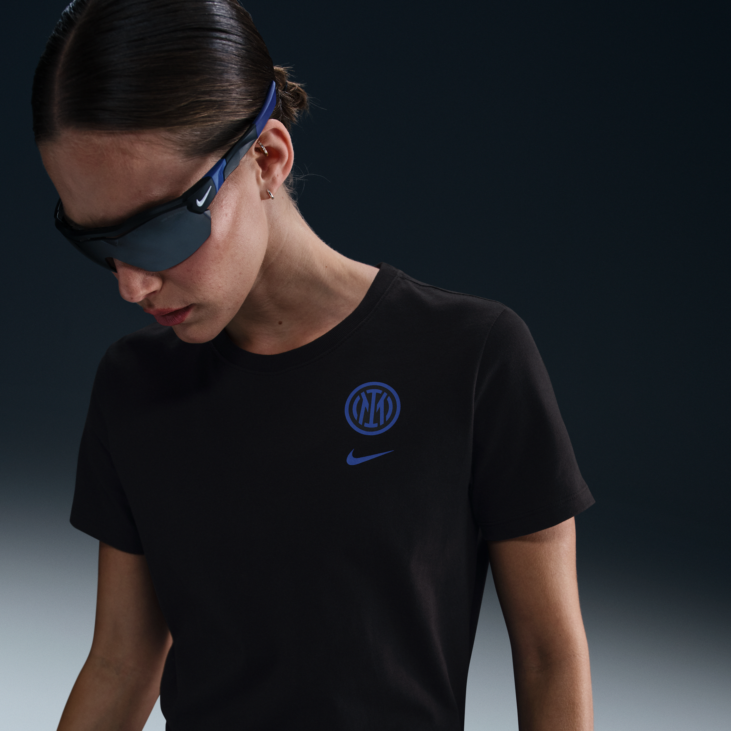 T-shirt Nike Football Inter Milan Supporter pour femme - Noir