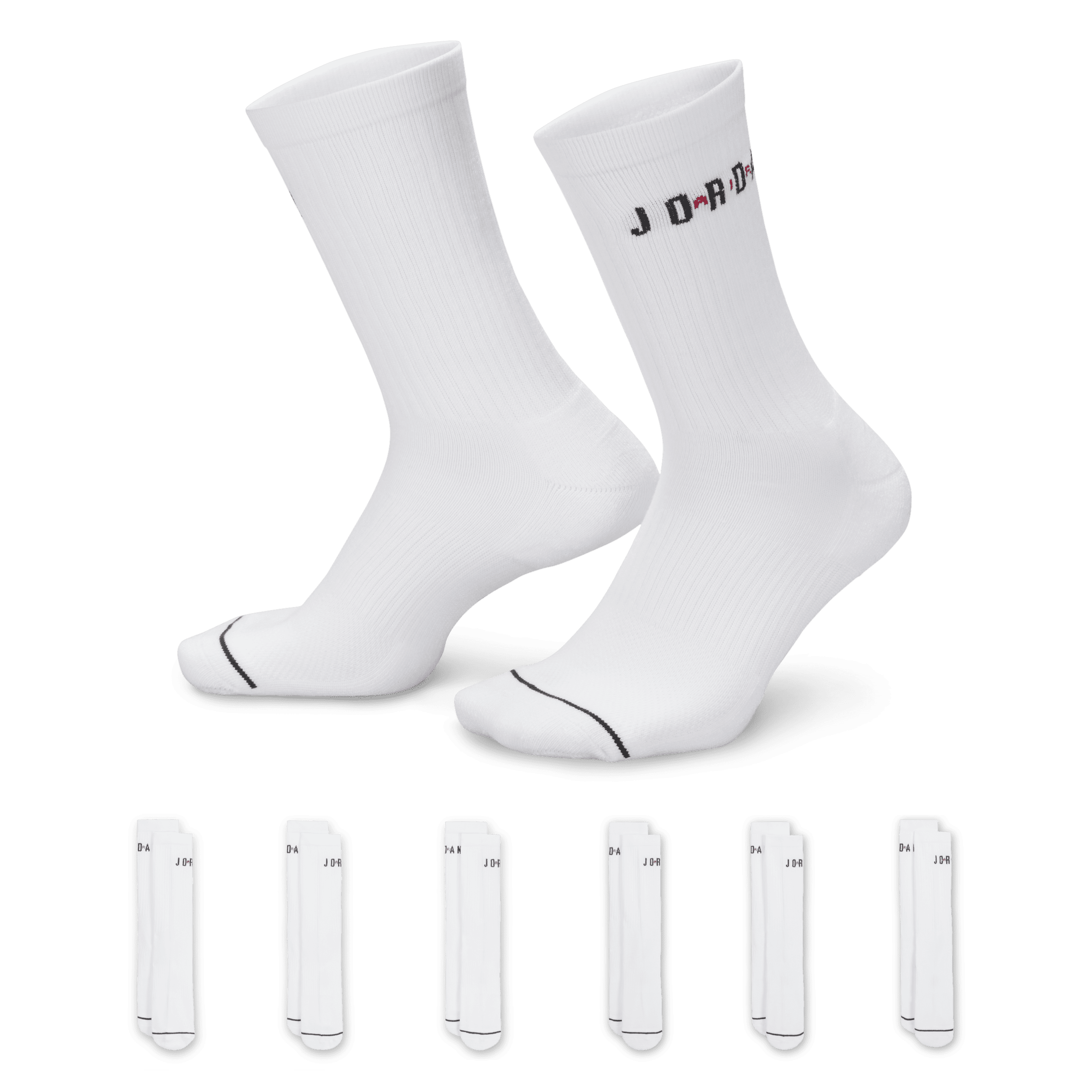 Nike Jordan Everyday Crew Socks (6 Pairs) - White