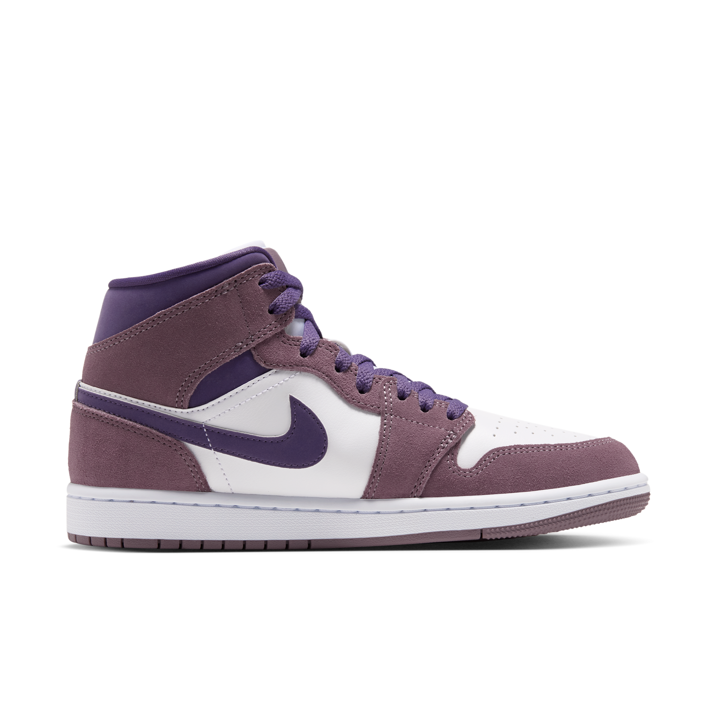 Nike Air Jordan 1 Mid Women's Shoes - Purple - BQ6472-503