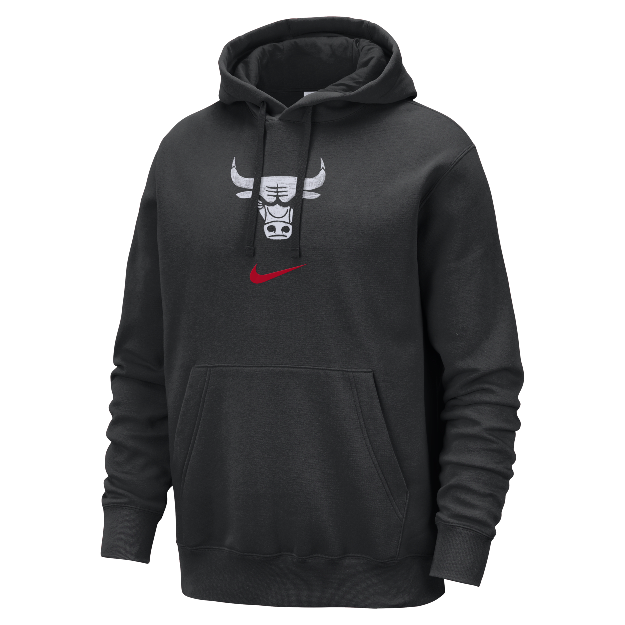 Nike Chicago Bulls Club Fleece City Edition NBA-hoodie voor heren Zwart