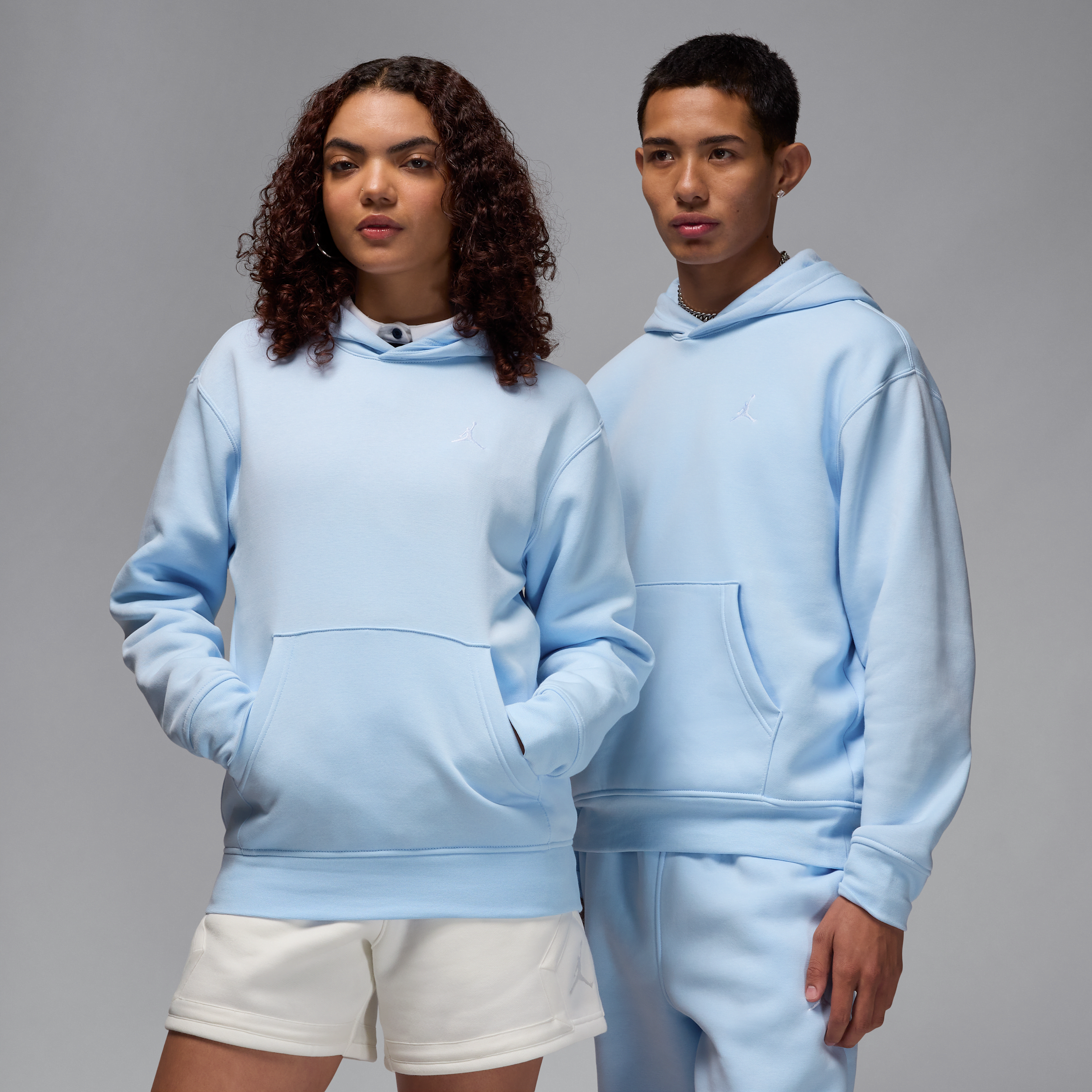 Sweat à capuche en tissu Fleece Jordan Brooklyn pour homme - Bleu