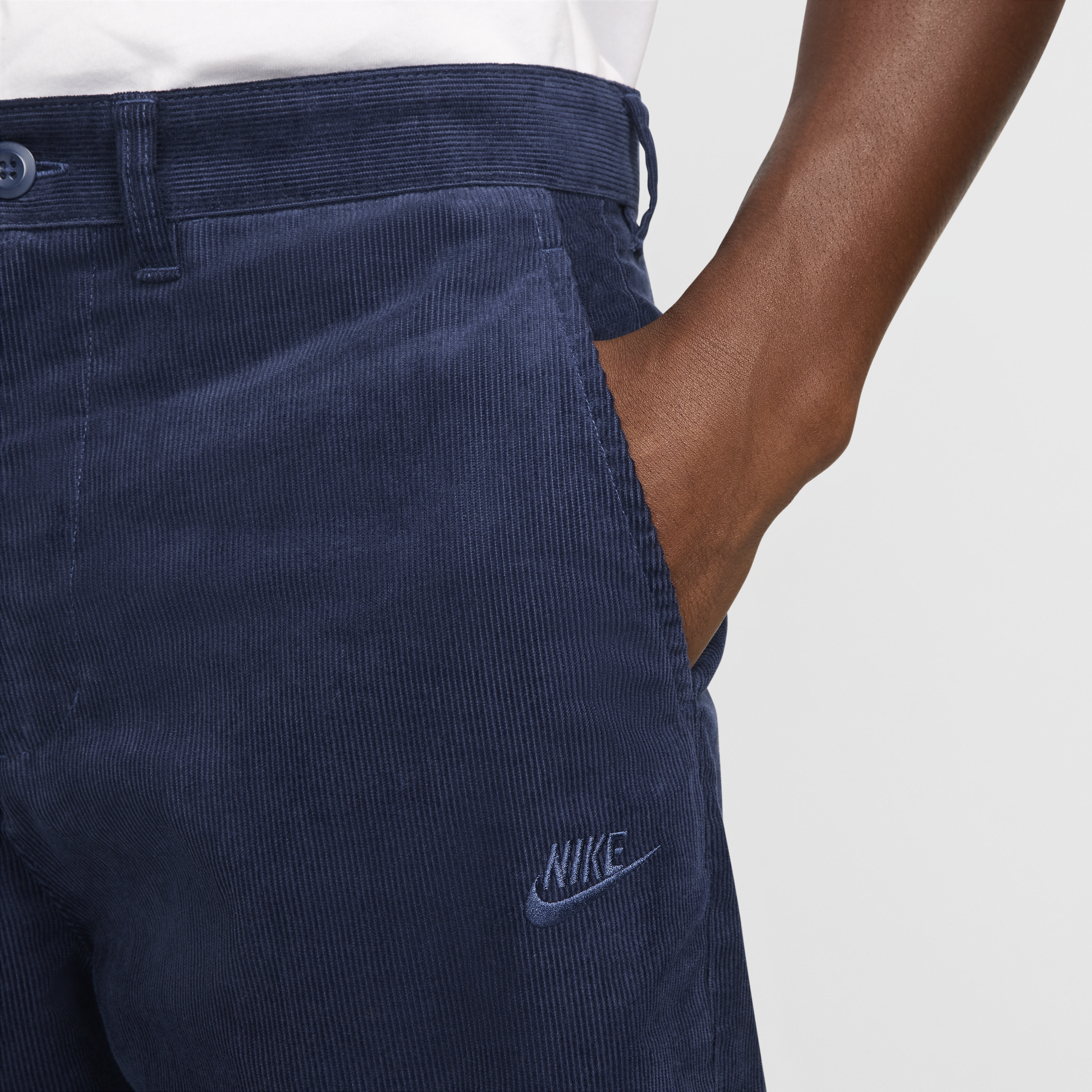 Pantalon chino en velours côtelé Nike Club pour homme - Bleu