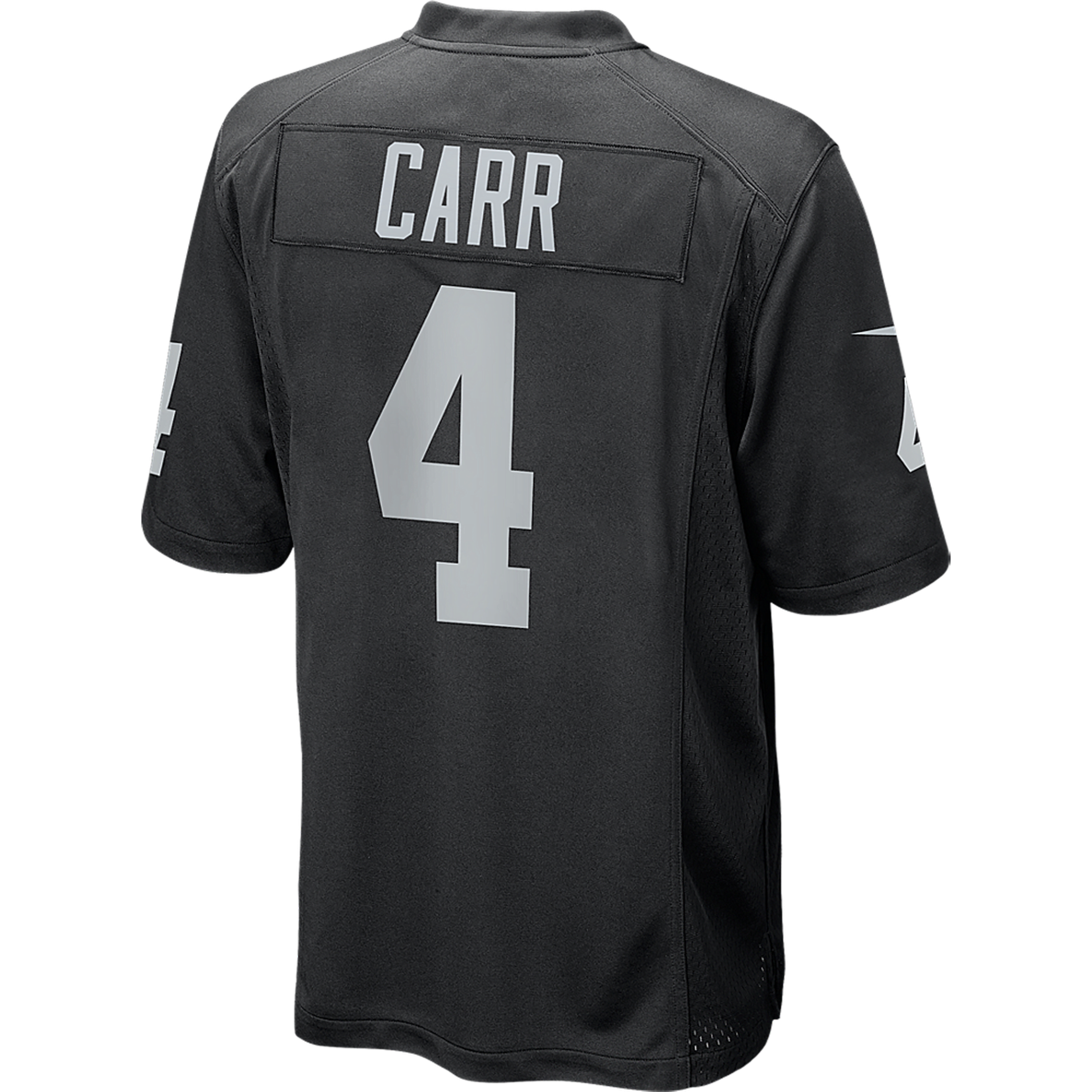 Nike NFL Las Vegas Raiders (Derek Carr) American-football-wedstrijdjersey voor heren Zwart