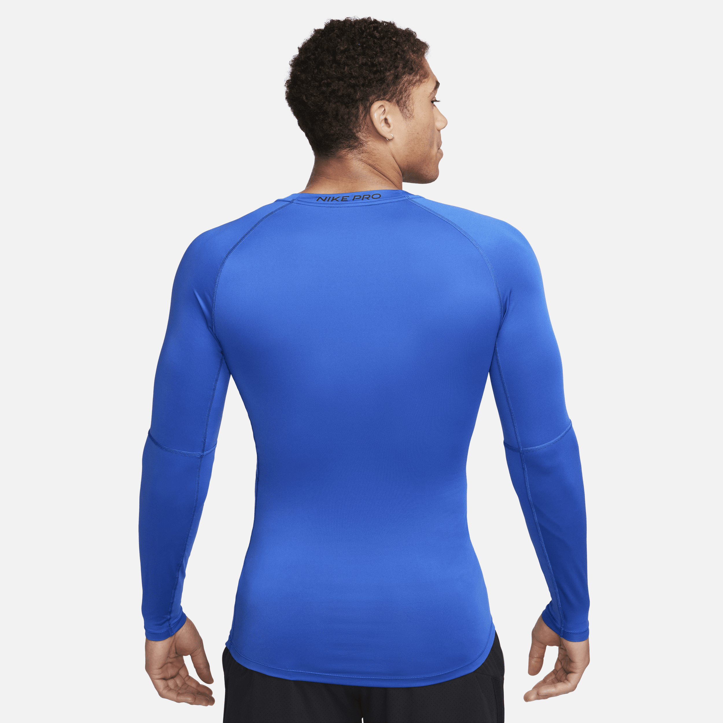 Haut de fitness ajusté à manches longues Dri-FIT Nike Pro pour homme - Bleu