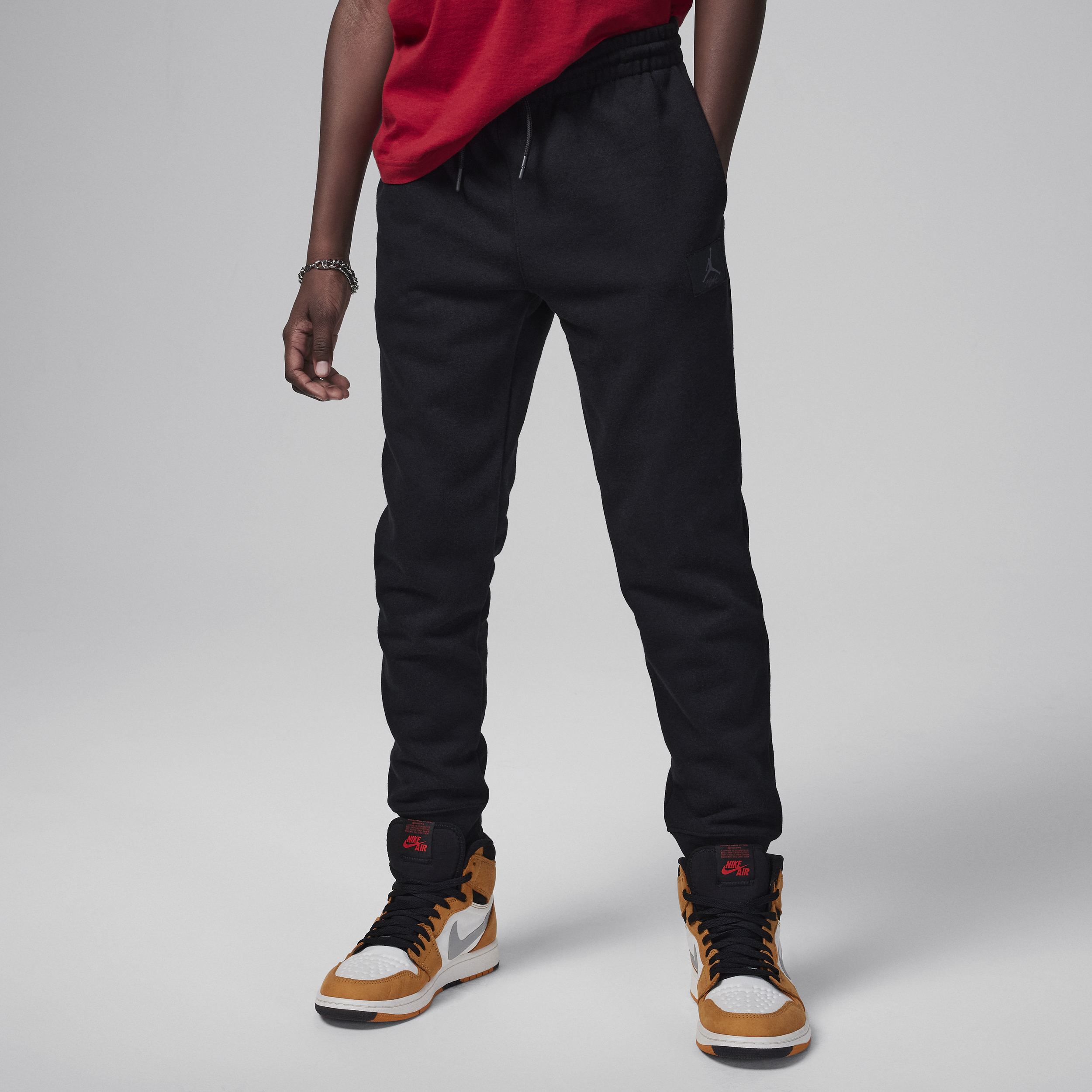 Pantalon en tissu Fleece Jordan MJ Flight pour ado - Noir