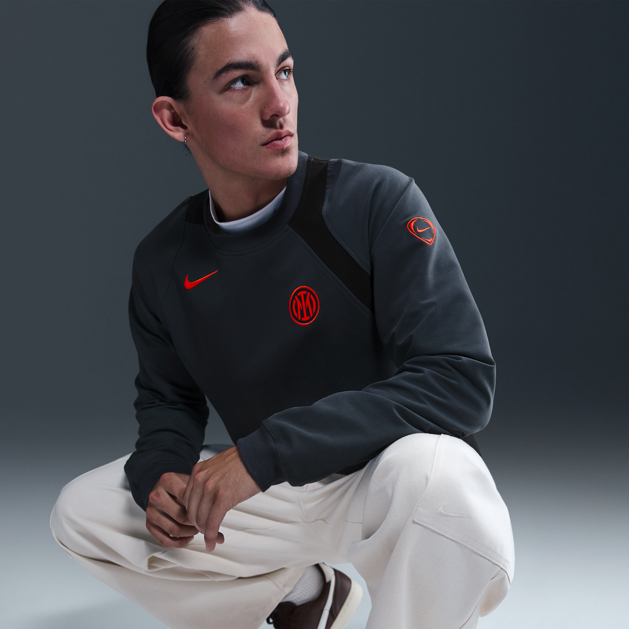 Thumbnail - Inter Mailand Third Nike Total 90 Fußballoberteil mit Rundhalsausschnitt (Herren) - Blau