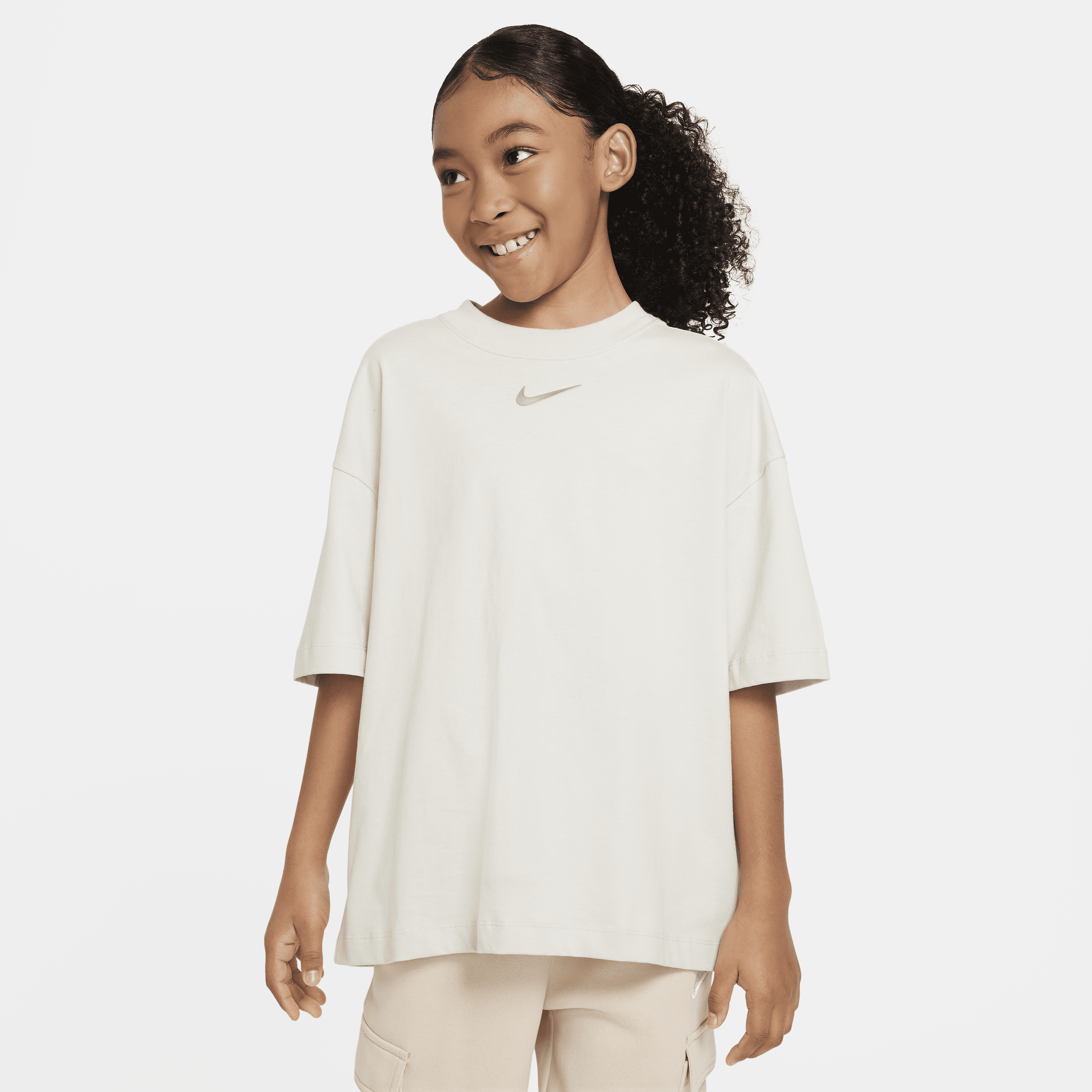 Nike Sportswear oversized T-shirt voor meisjes Grijs